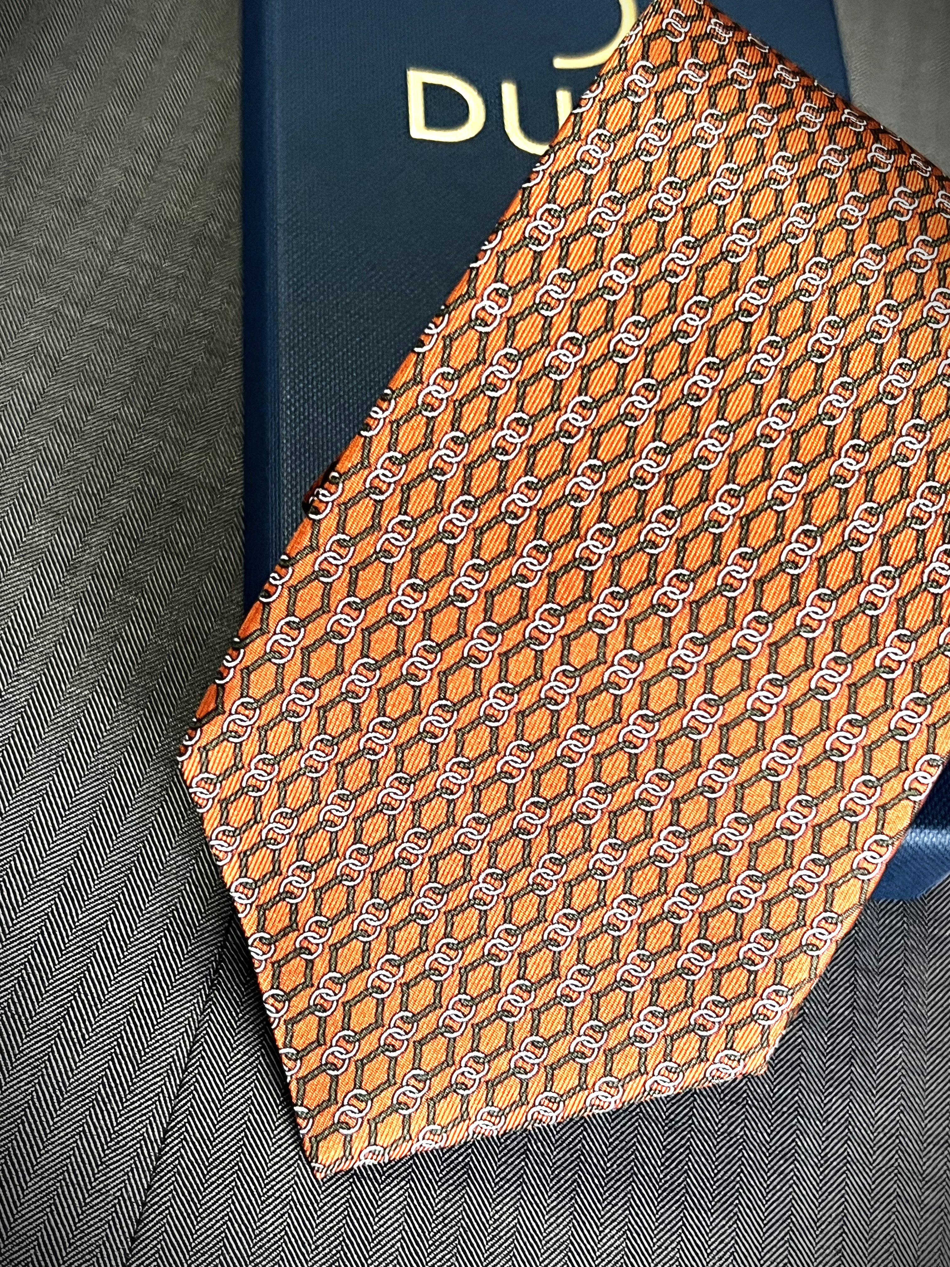 Corbata de seda Varenna naranja- Sólo 4 unidades