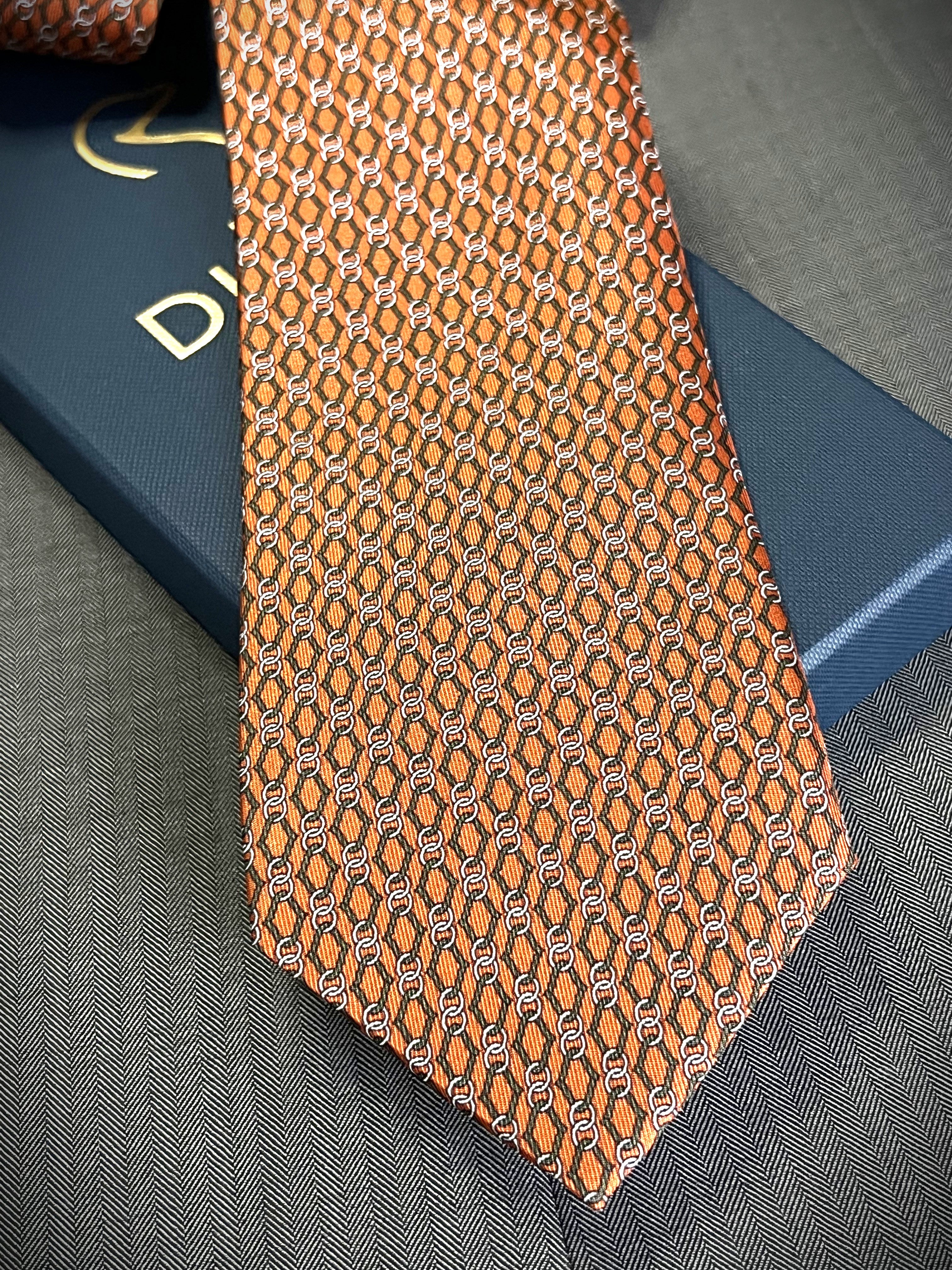 Corbata de seda Varenna naranja- Sólo 4 unidades