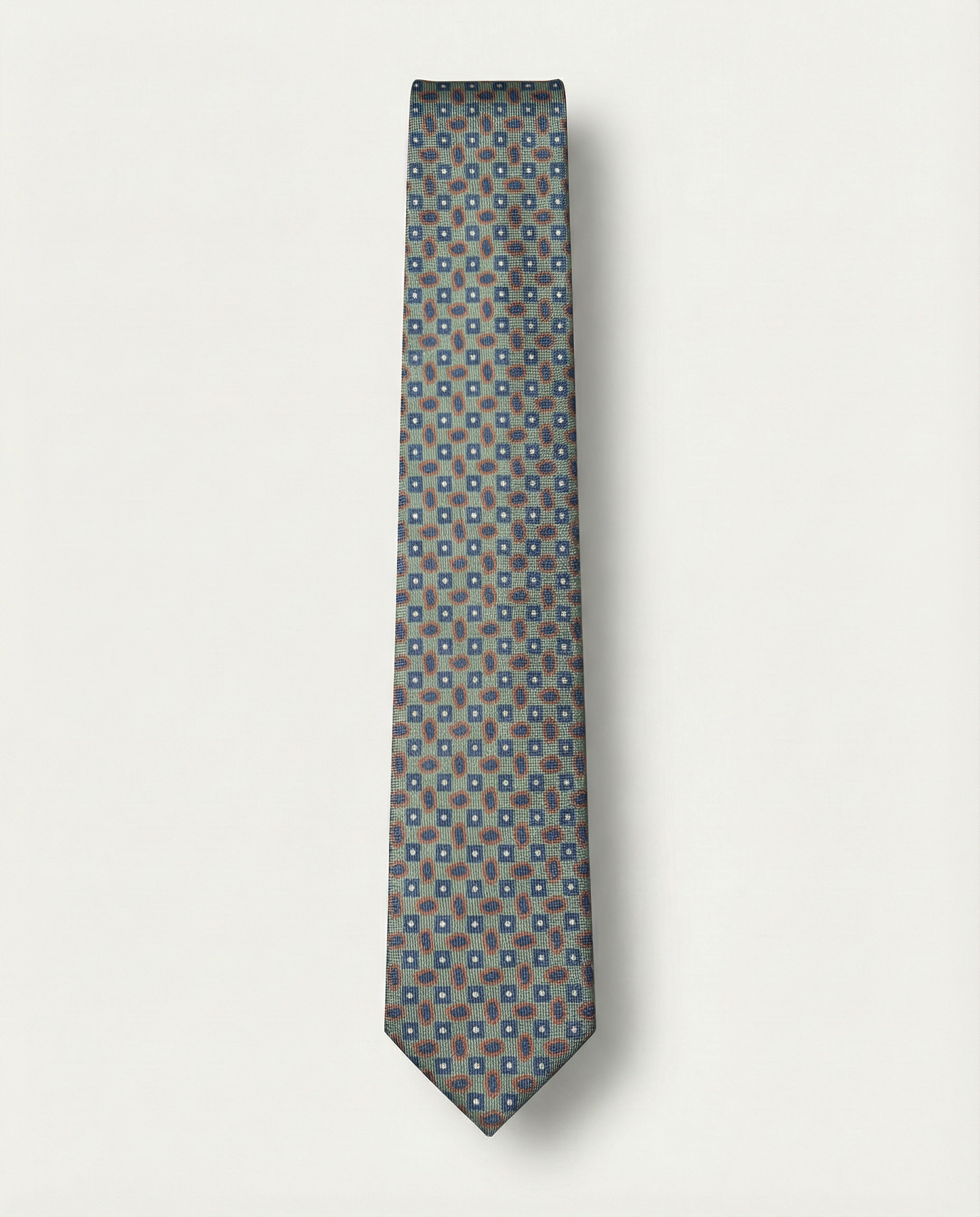 Corbata de seda Argegno Verde