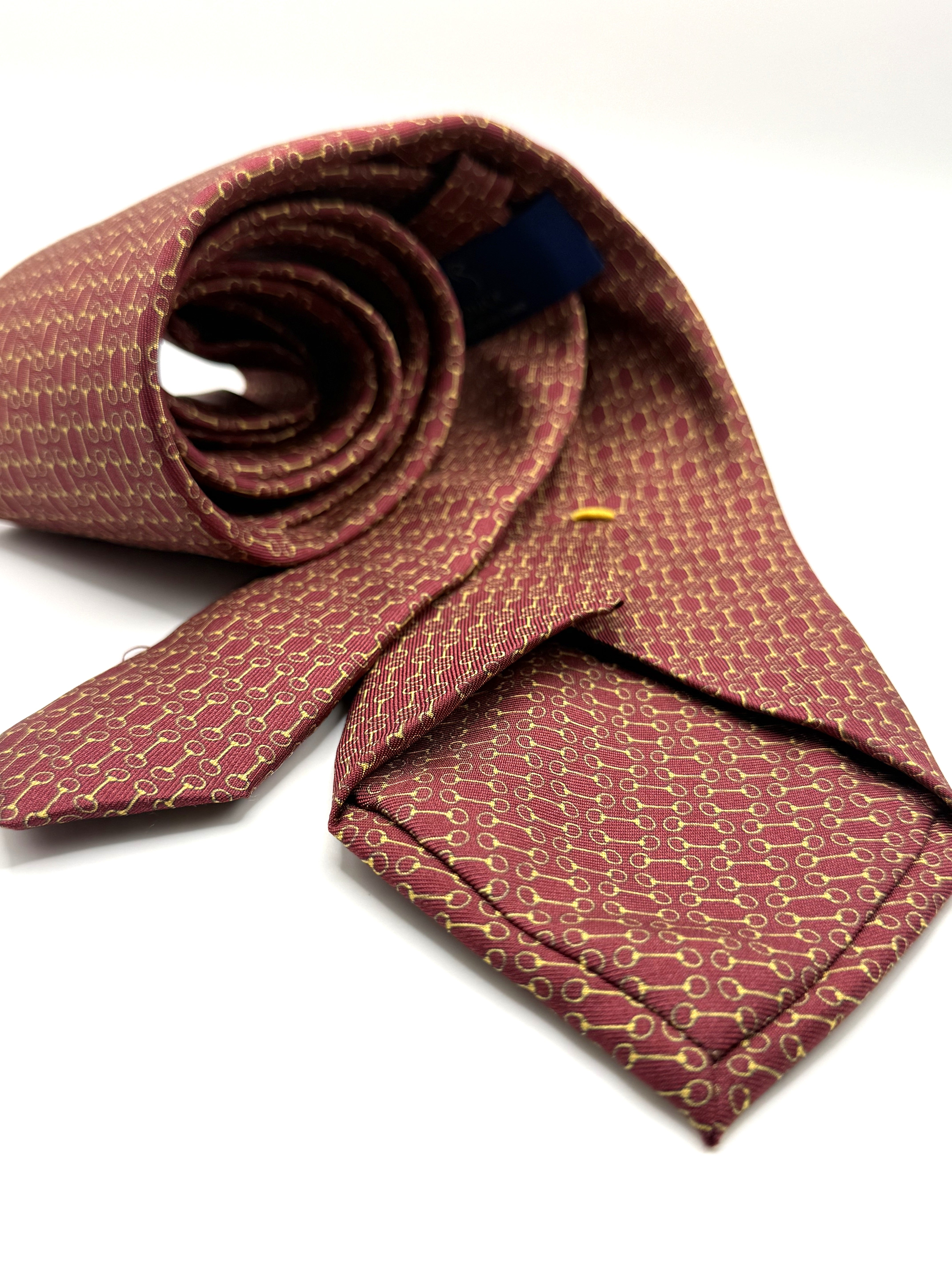 Corbata de seda Verrocchio Burdeos
