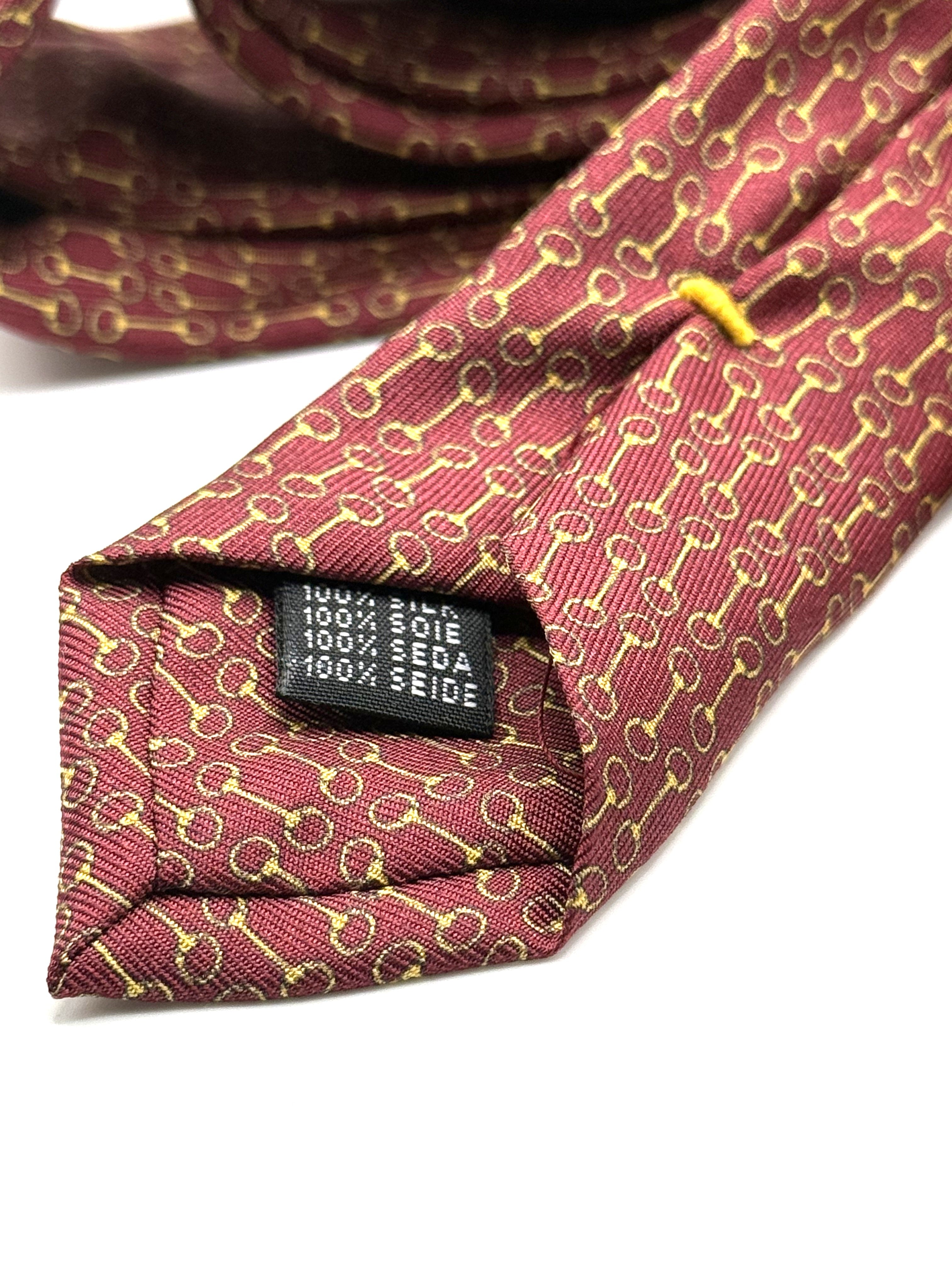 Corbata de seda Verrocchio Burdeos