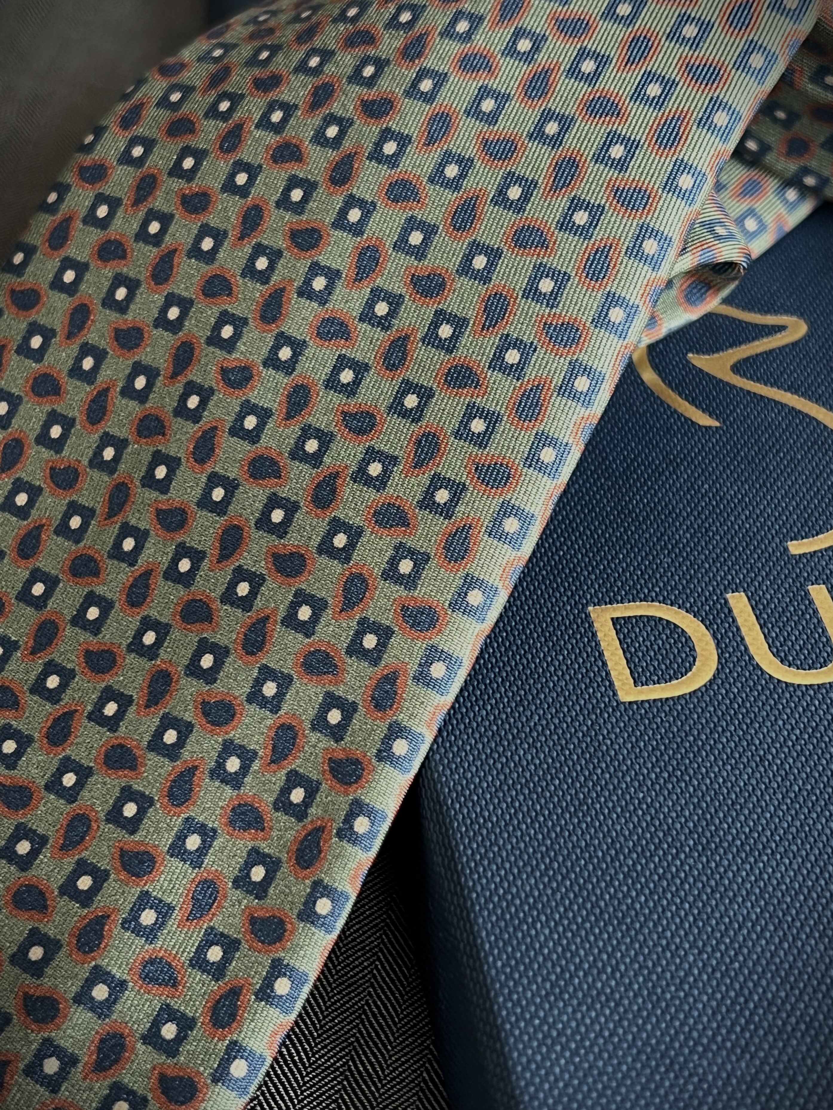 Corbata de seda Argegno Verde