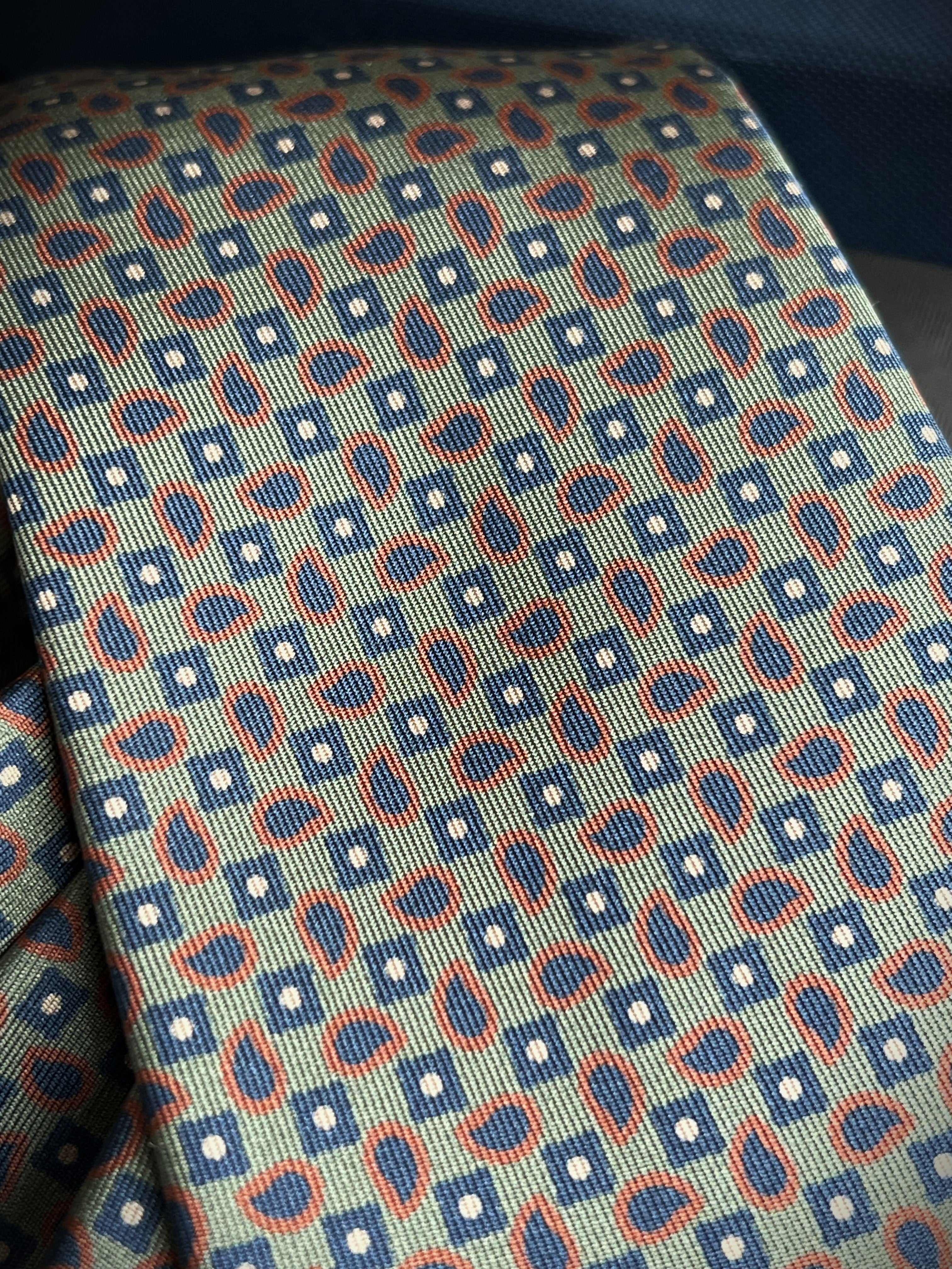 Corbata de seda Argegno Verde