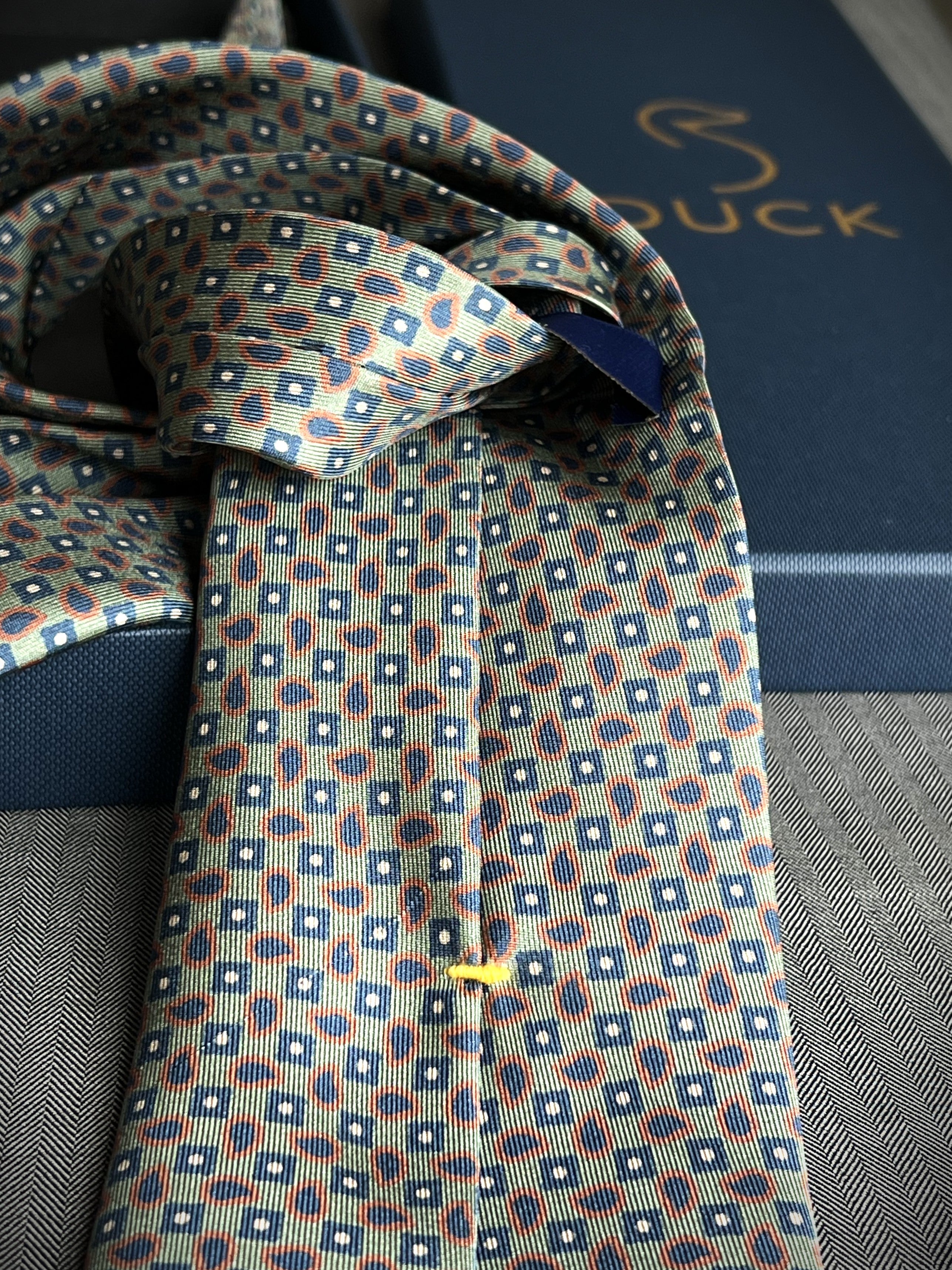 Corbata de seda Argegno Verde