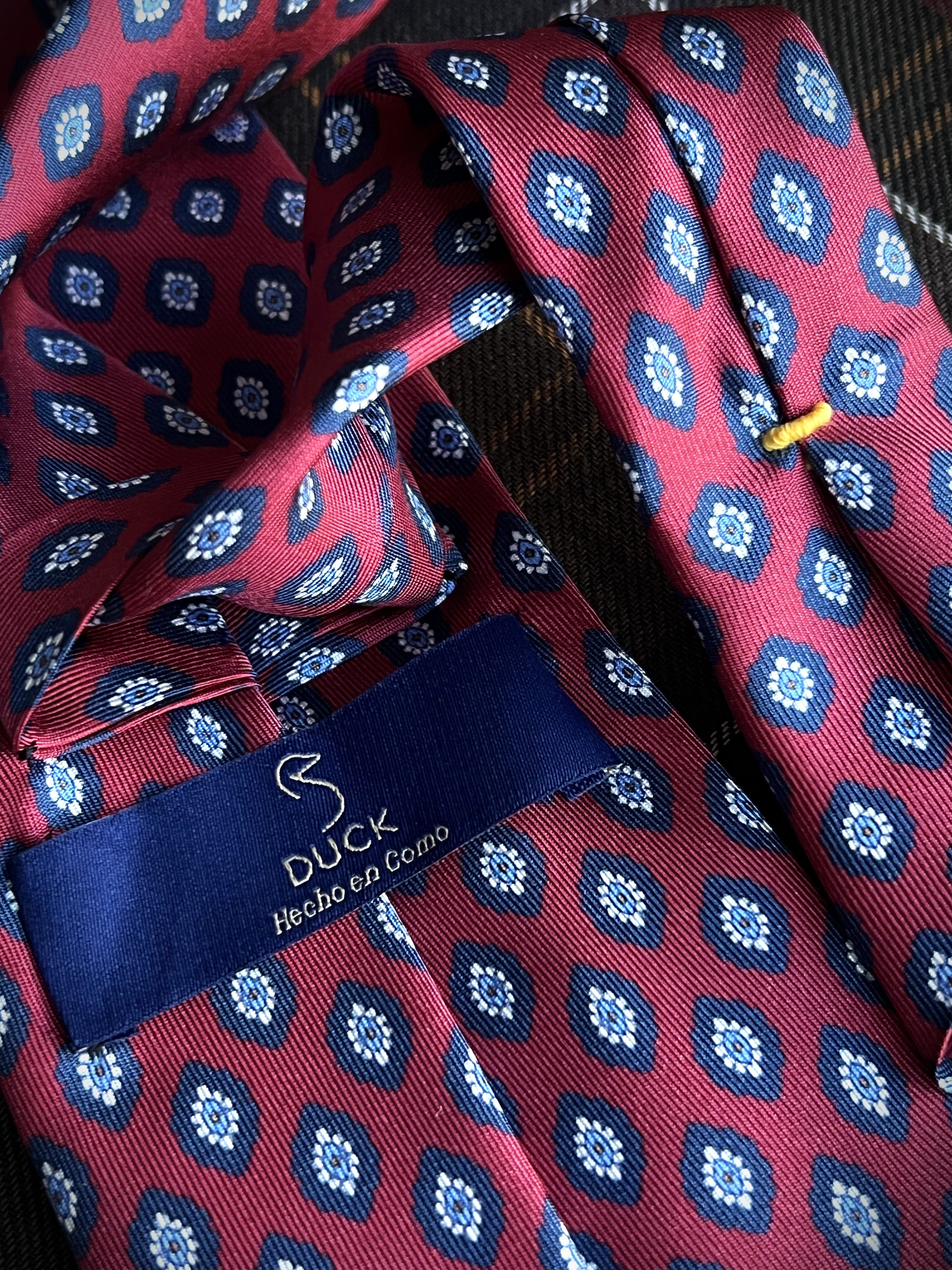 Corbata de seda Dongo Burdeos - Sólo 4 unidades