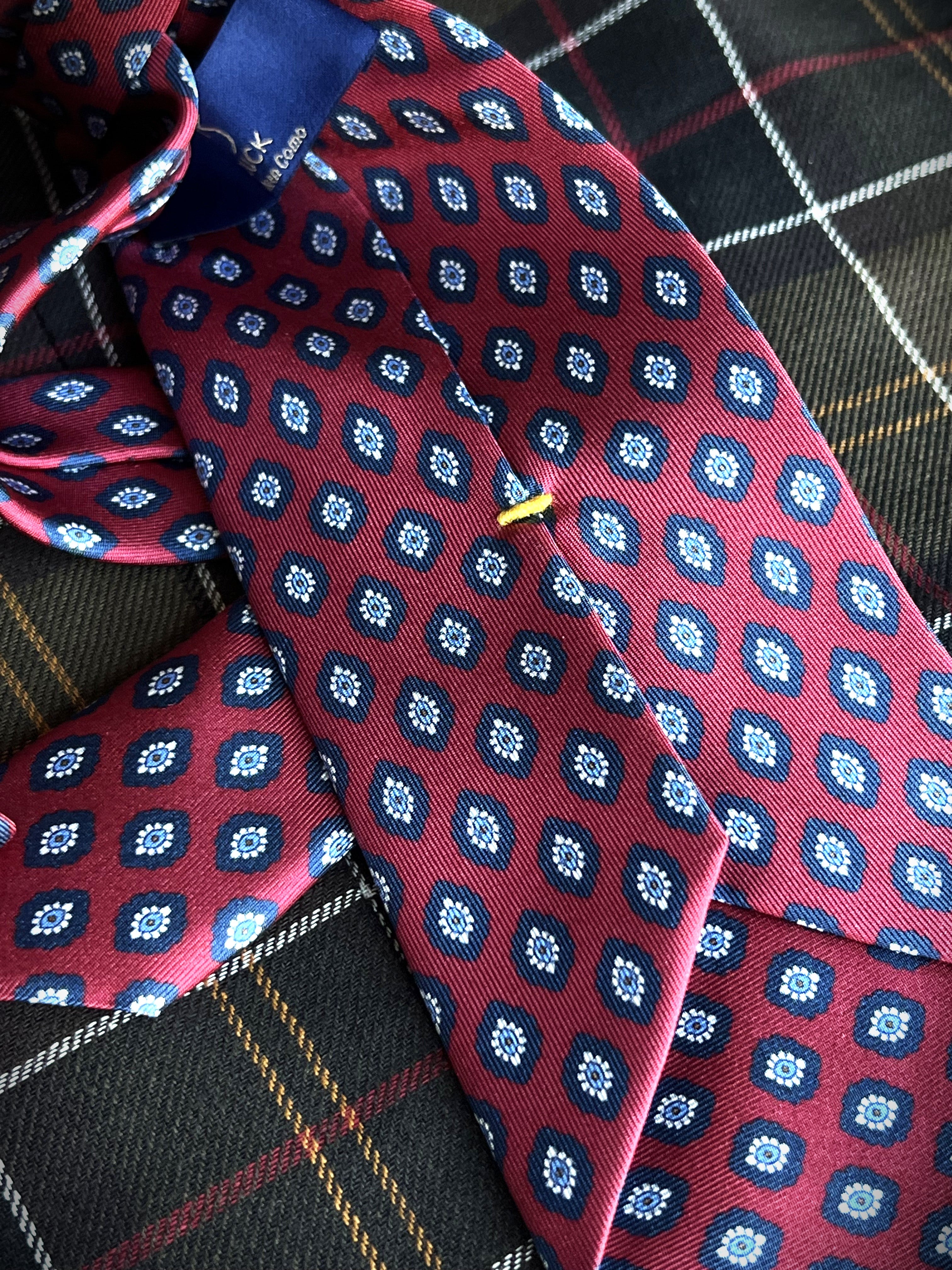 Corbata de seda Dongo Burdeos - Sólo 4 unidades