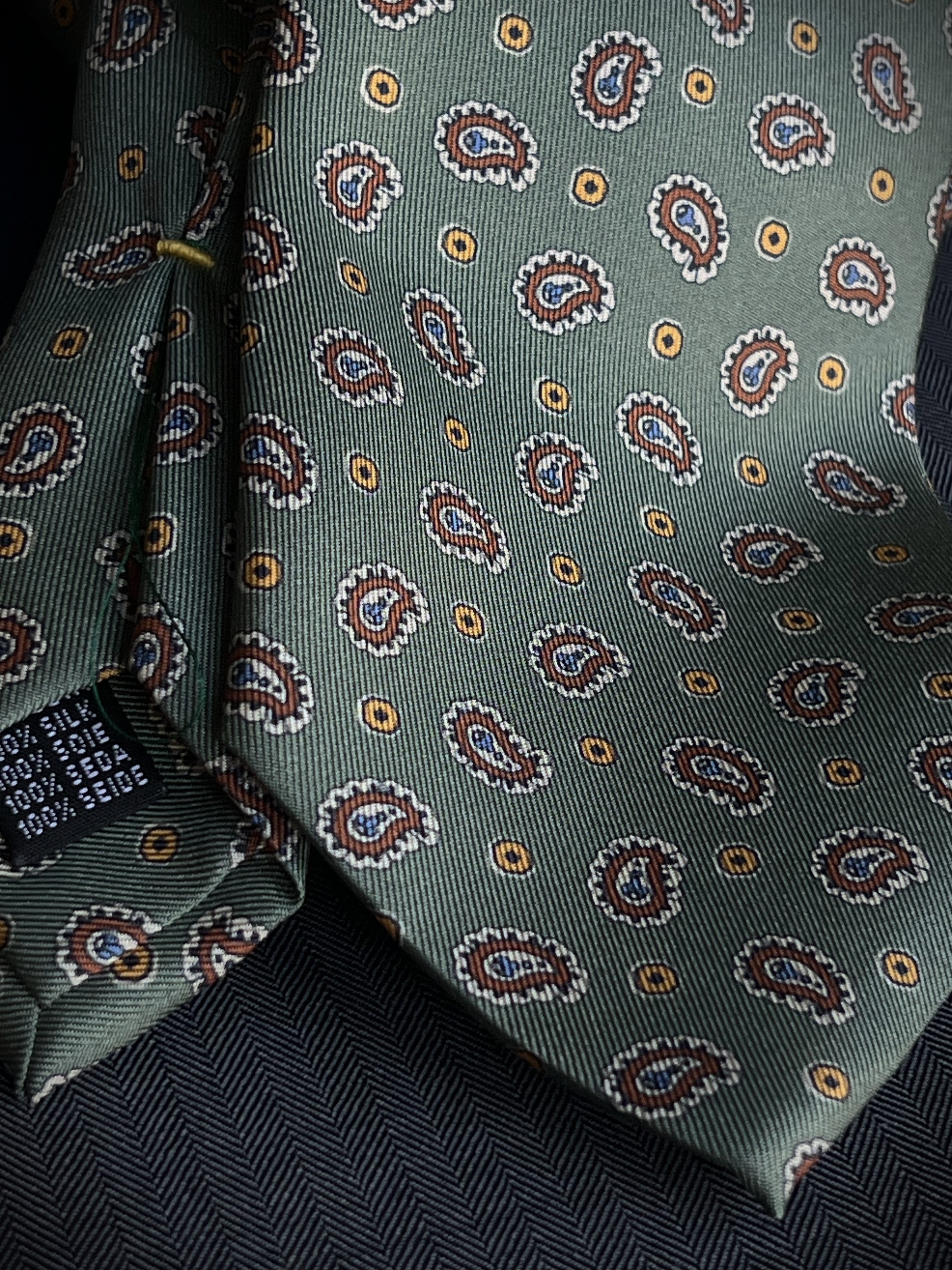 Corbata de seda Lezzeno Verde - Sólo 4 unidades