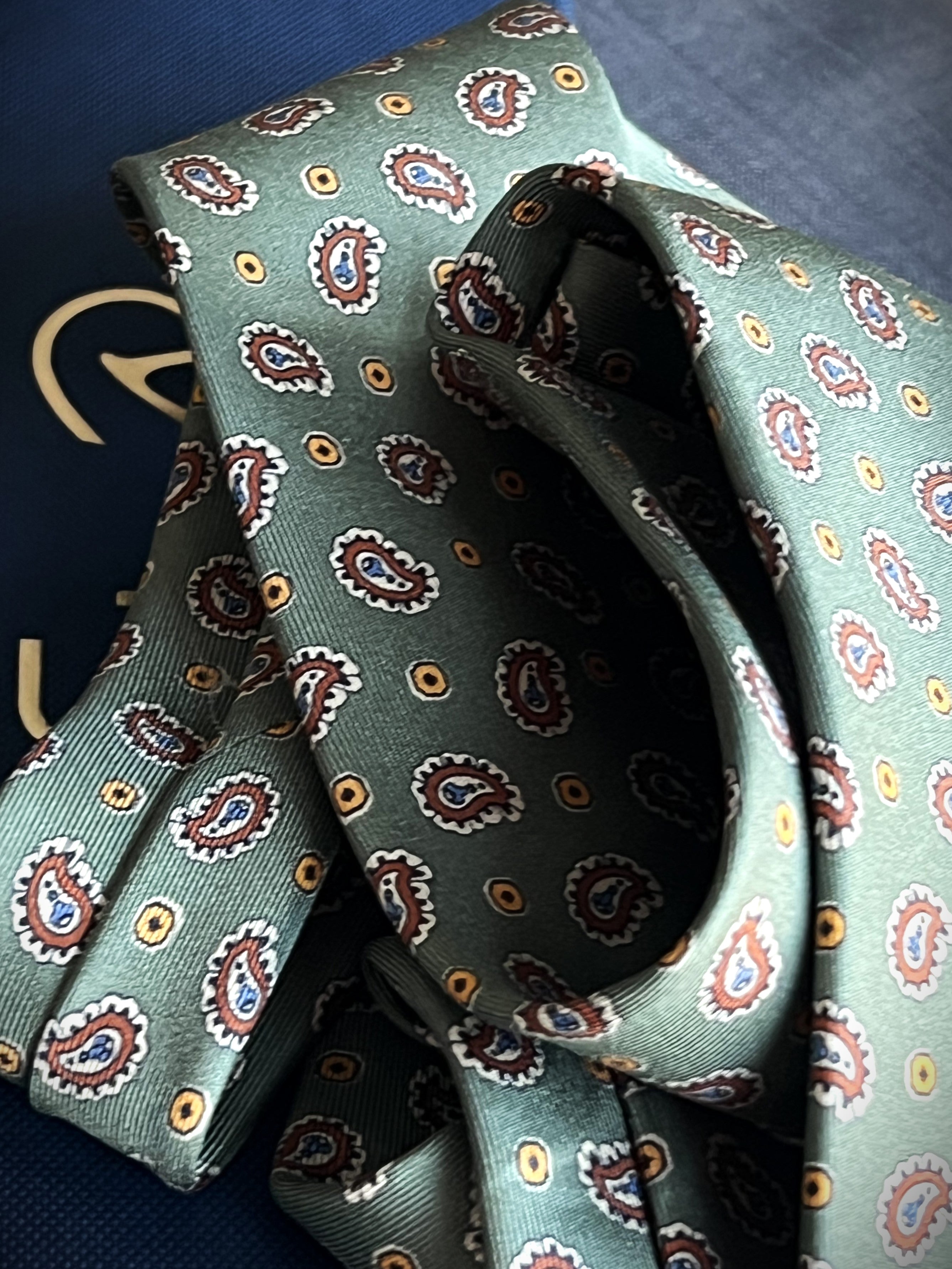 Corbata de seda Lezzeno Verde - Sólo 4 unidades