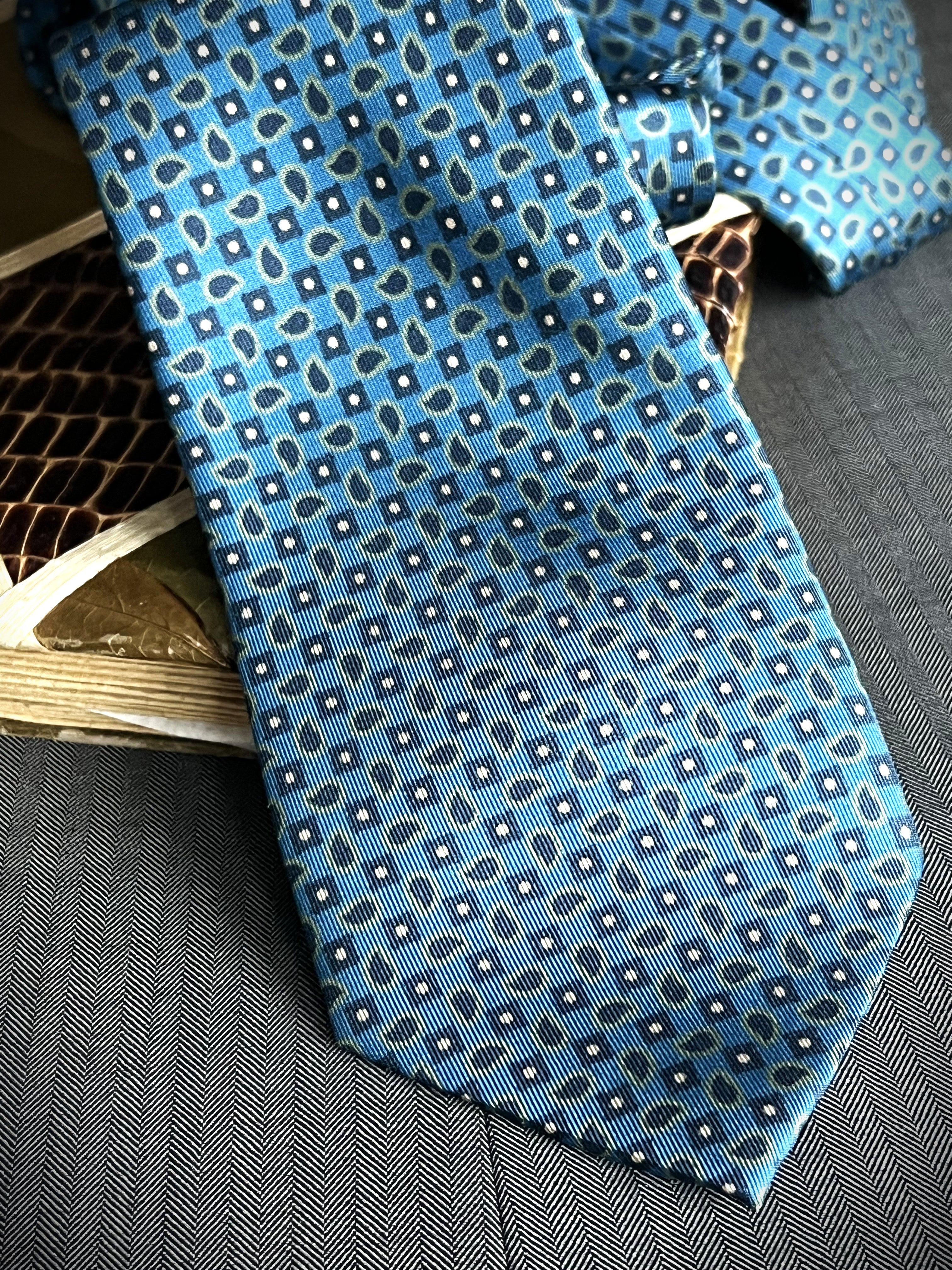 Corbata de seda Argegno Azul - Sólo 4 unidades