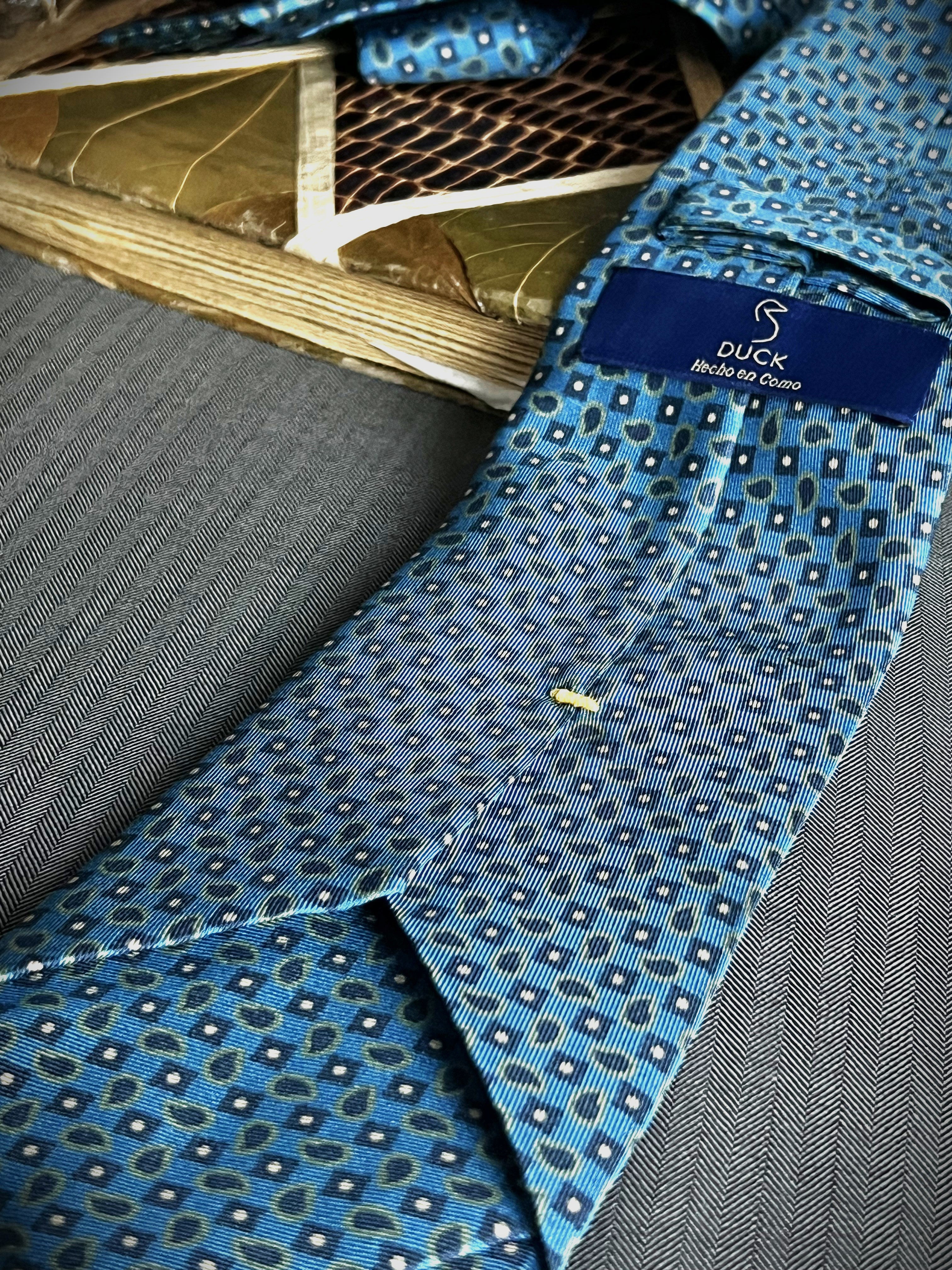 Corbata de seda Argegno Azul - Sólo 4 unidades