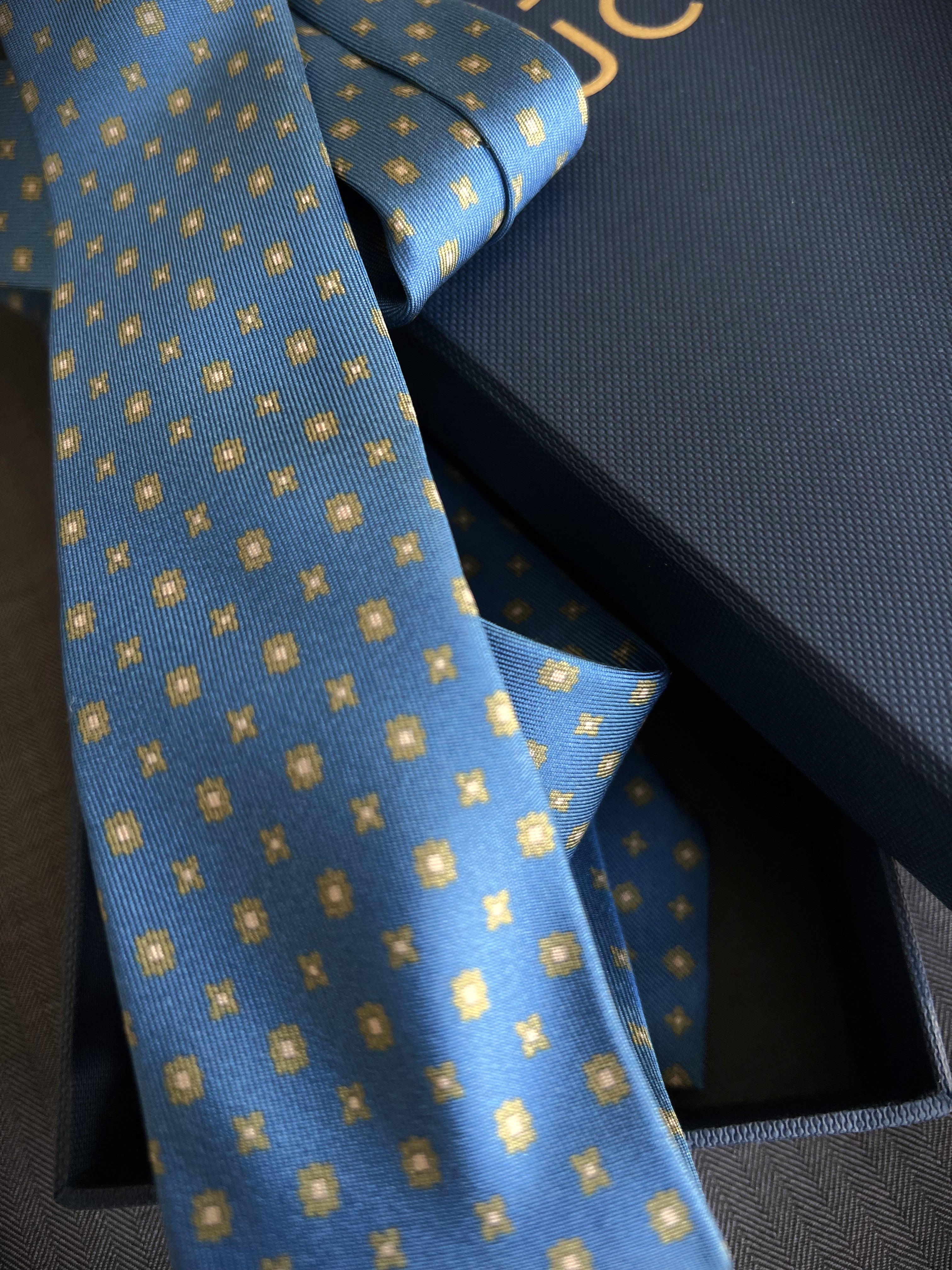 Corbata de seda para niño Sorico azul