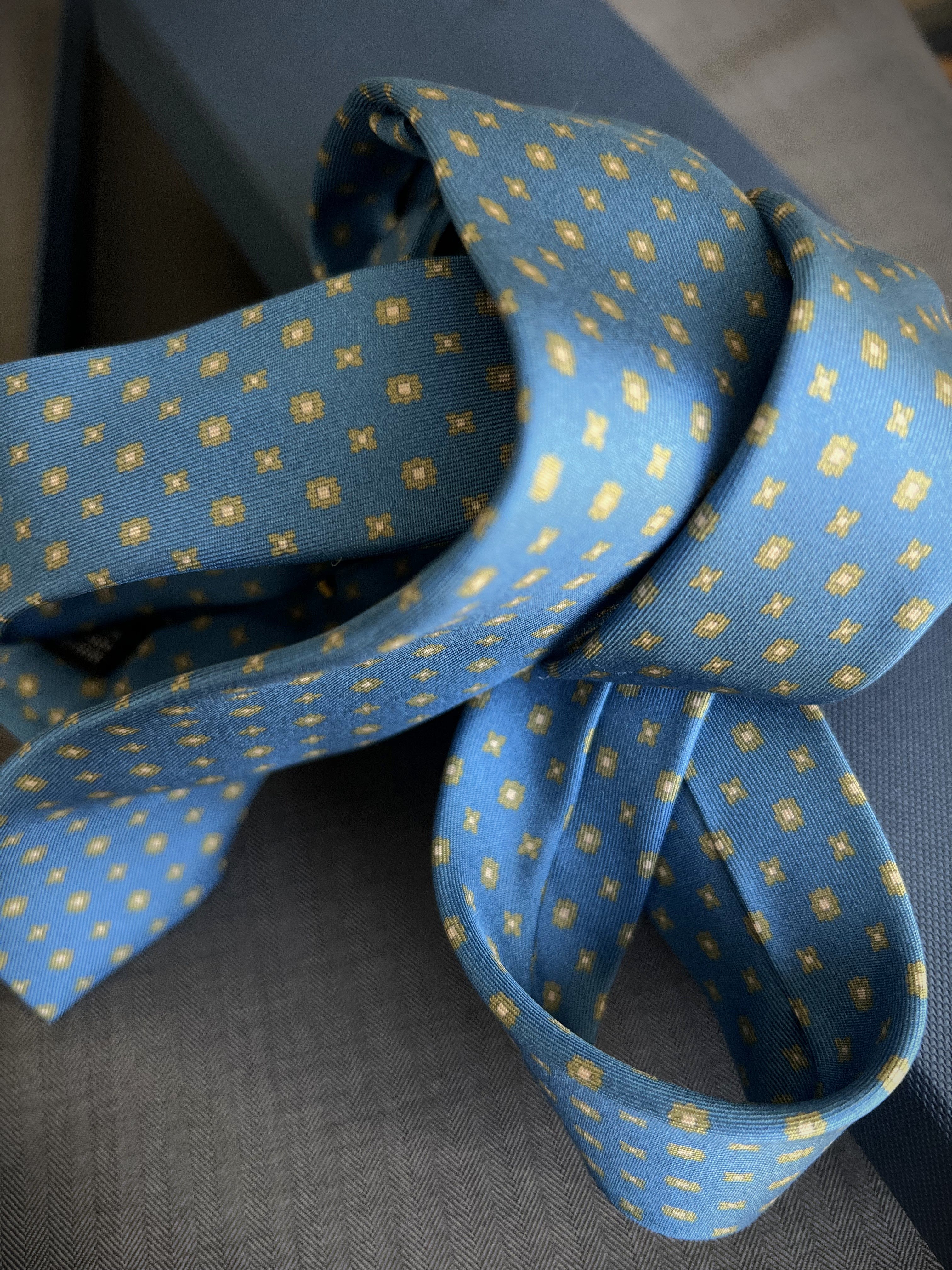 Corbata de seda para niño Sorico azul