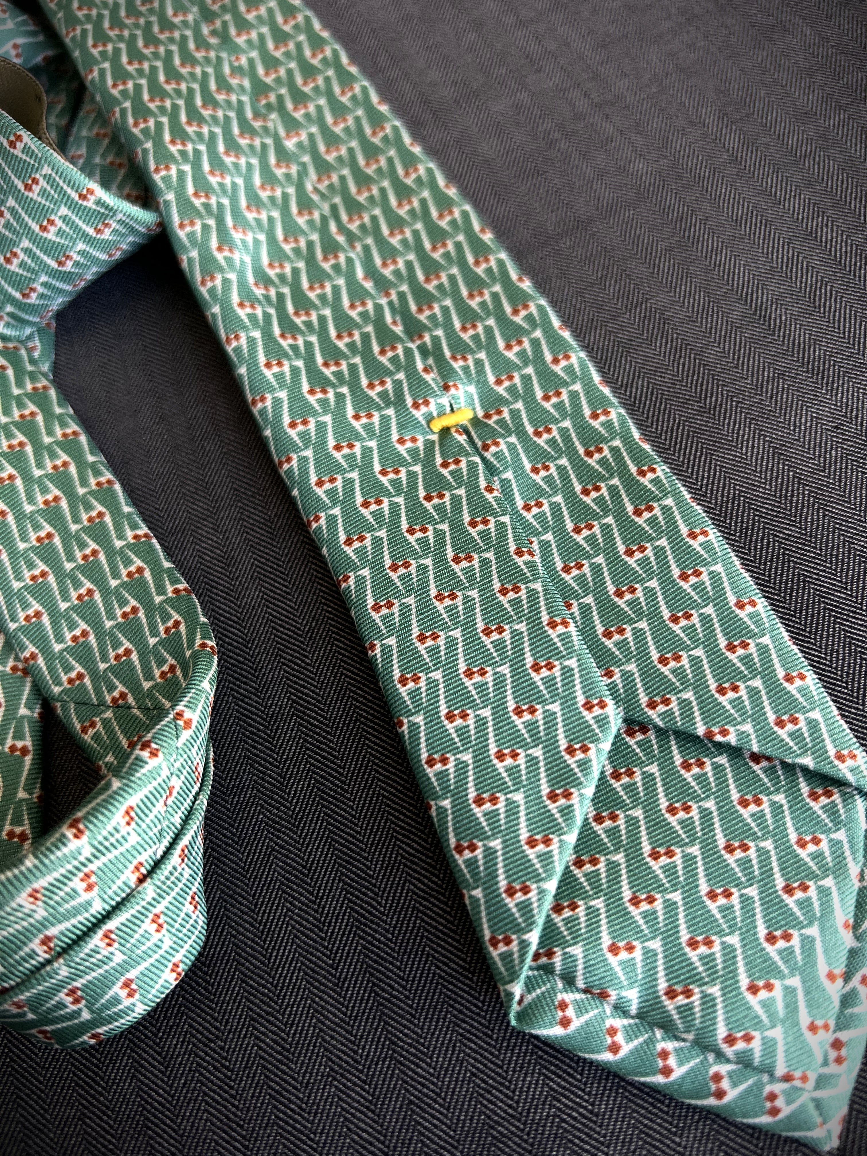 Corbata de seda para niño Giraffa verde