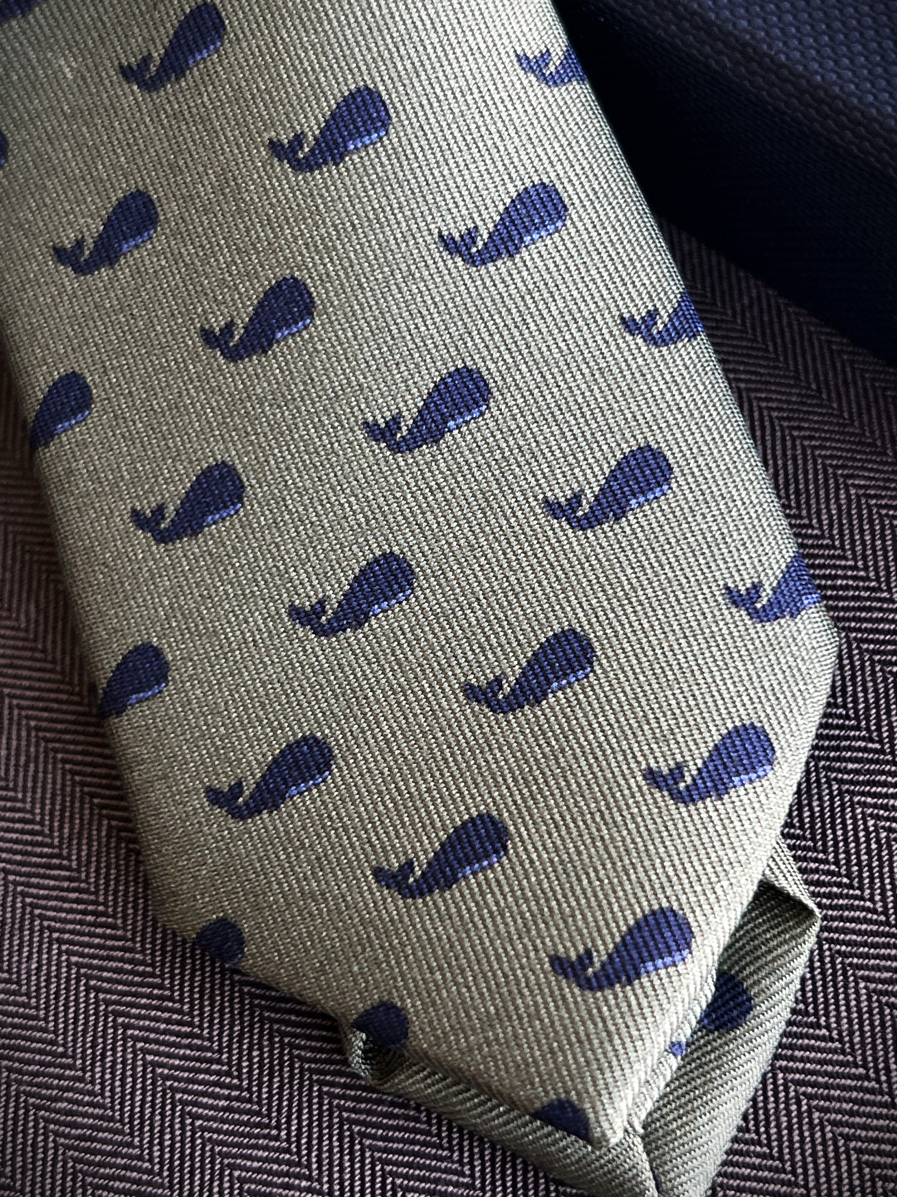 Corbata de seda para niño Balena