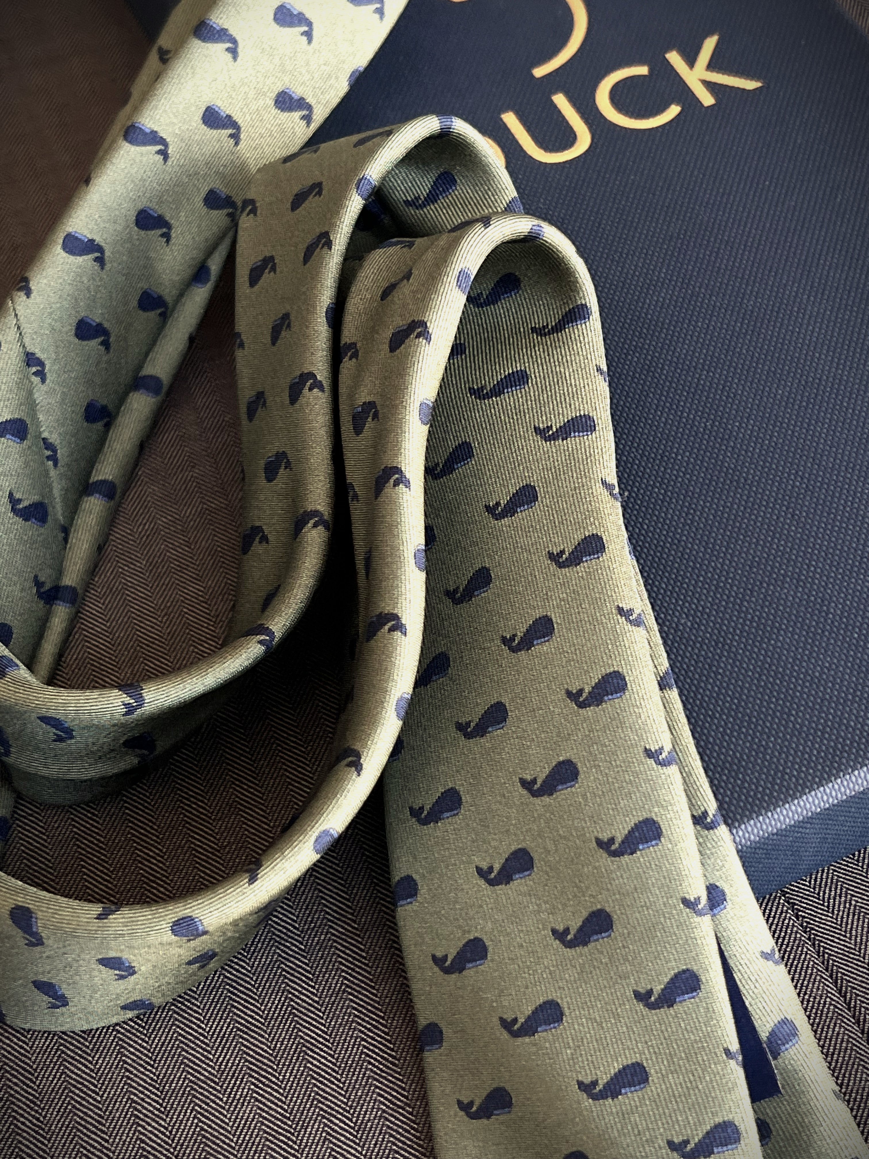 Corbata de seda para niño Balena