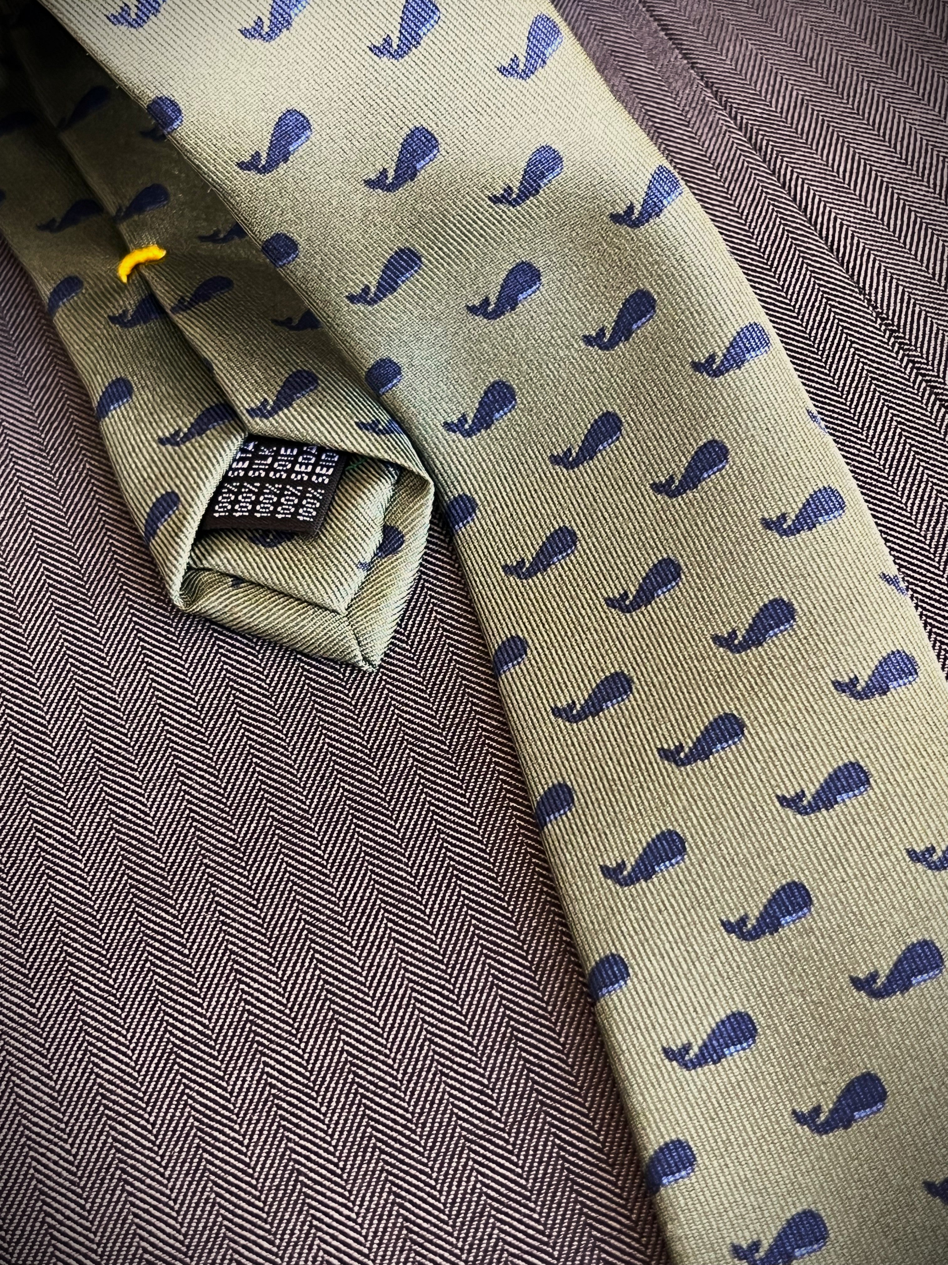 Corbata de seda para niño Balena