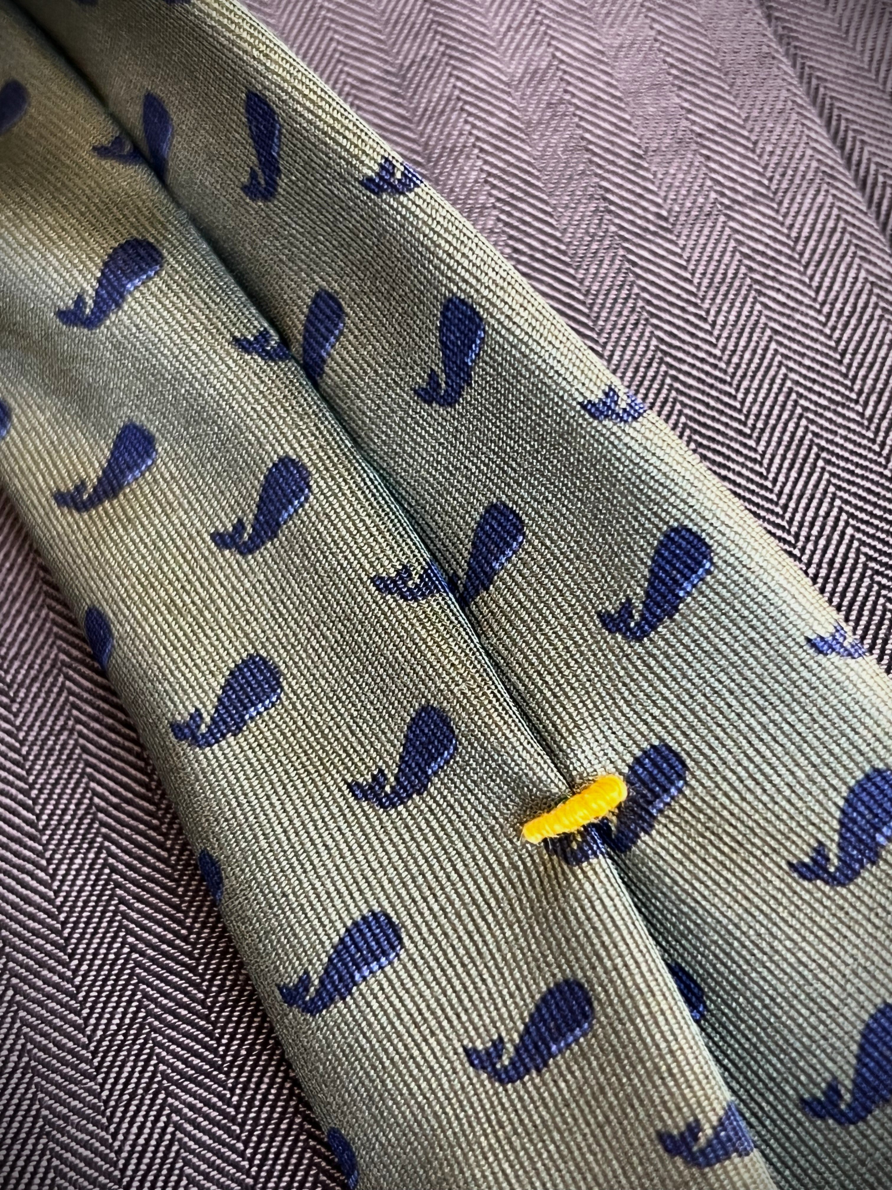 Corbata de seda para niño Balena