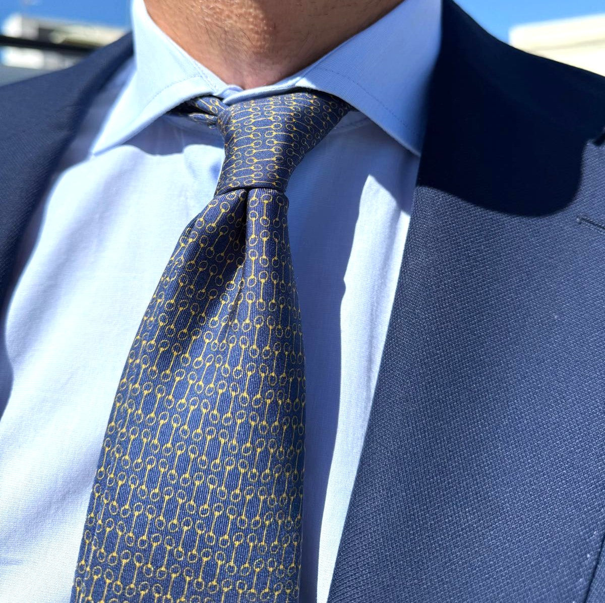 Corbata de seda Verrocchio Azul