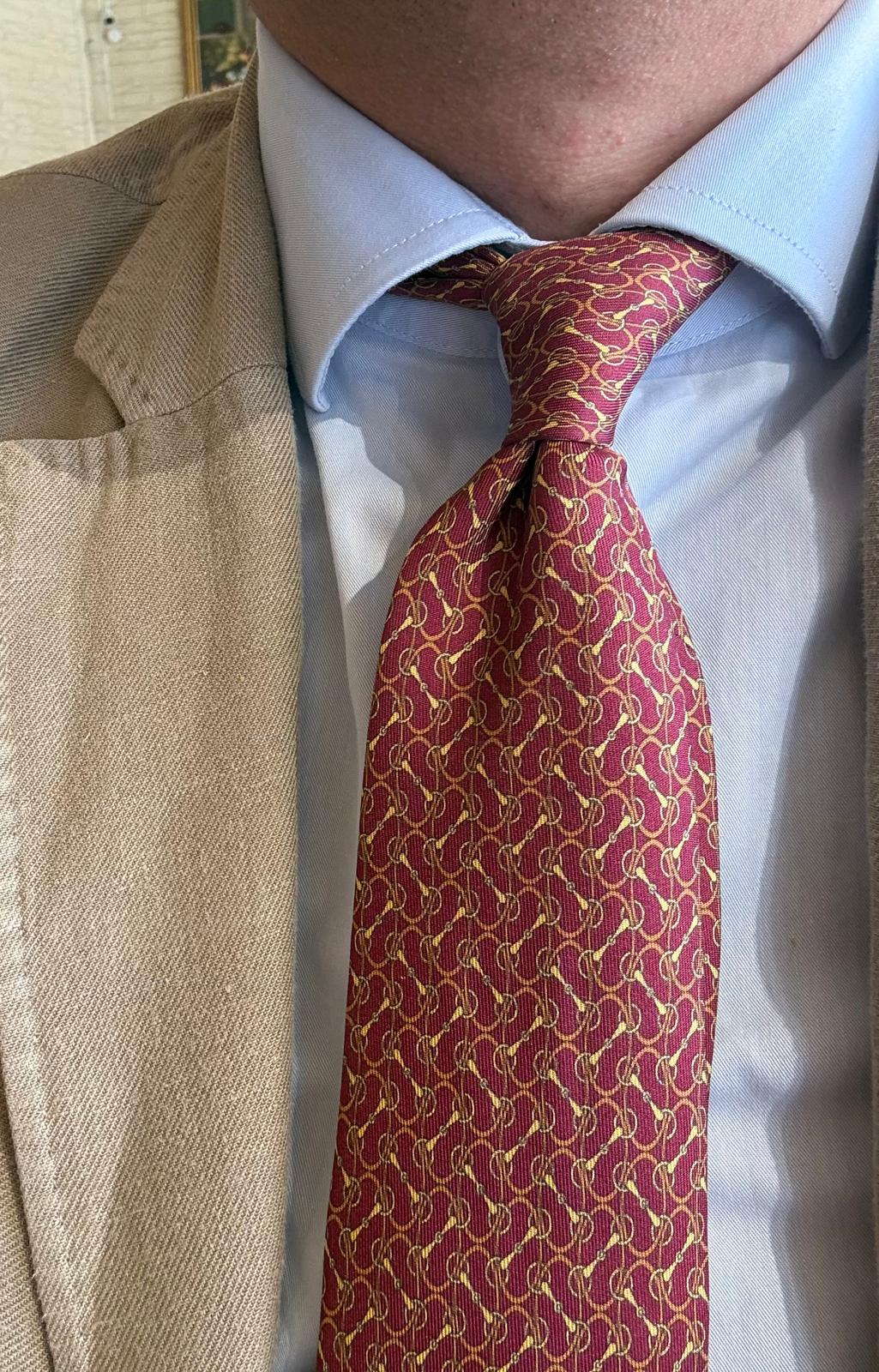 Corbata de seda Bellini Burdeos