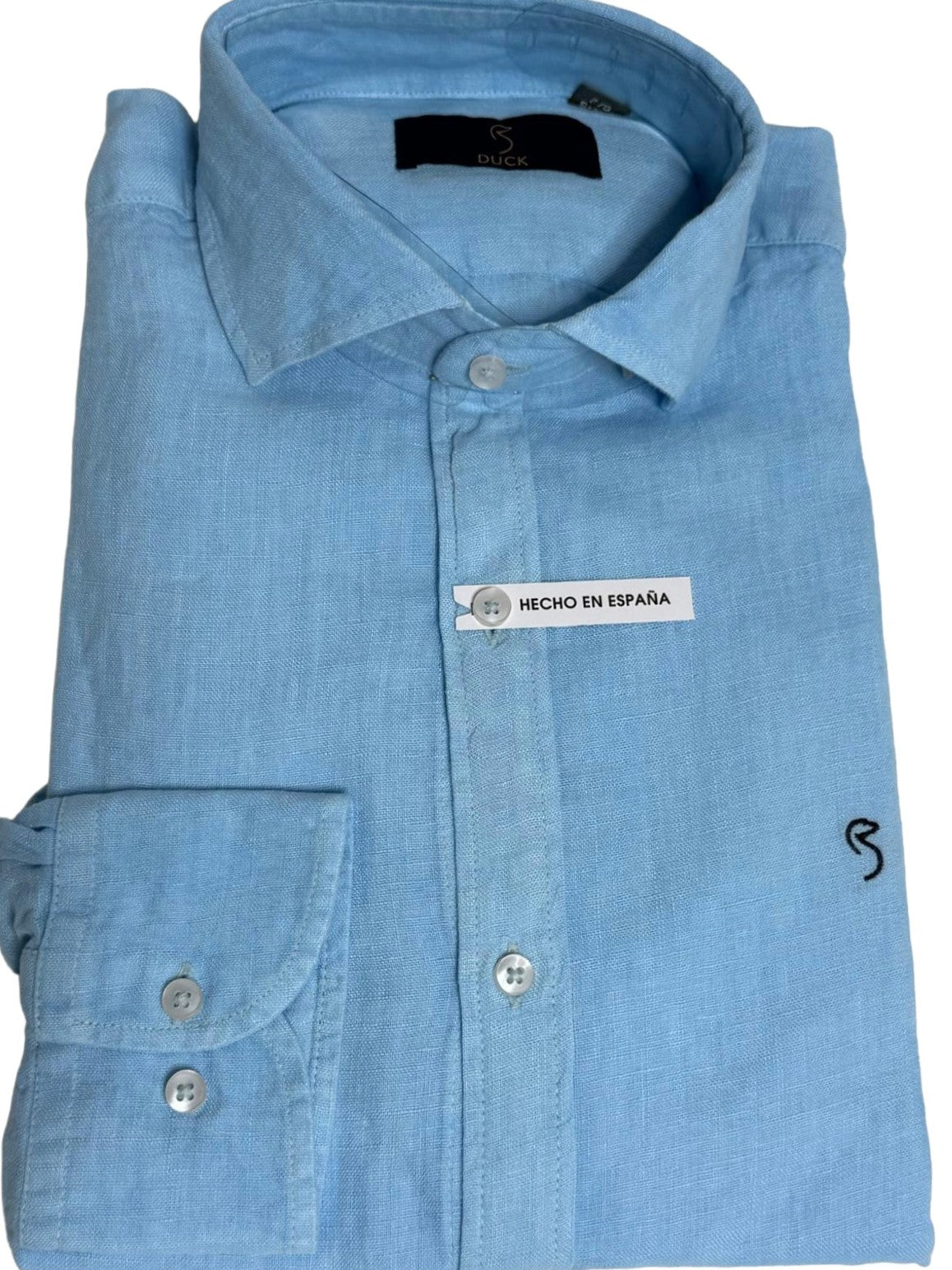 CAPRI — Camisa de lino azul cielo