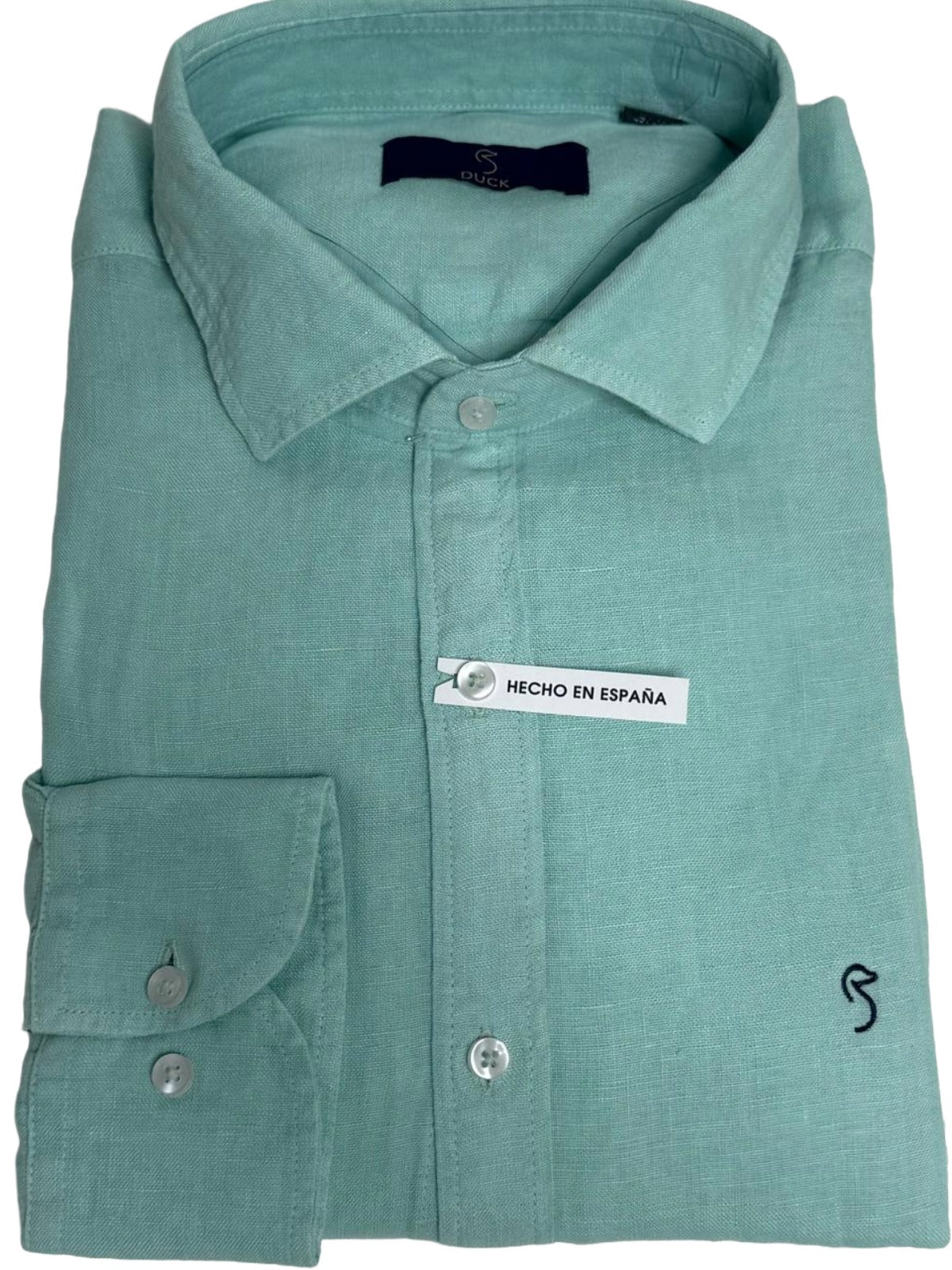 VERNAZZA — Camisa verde agua