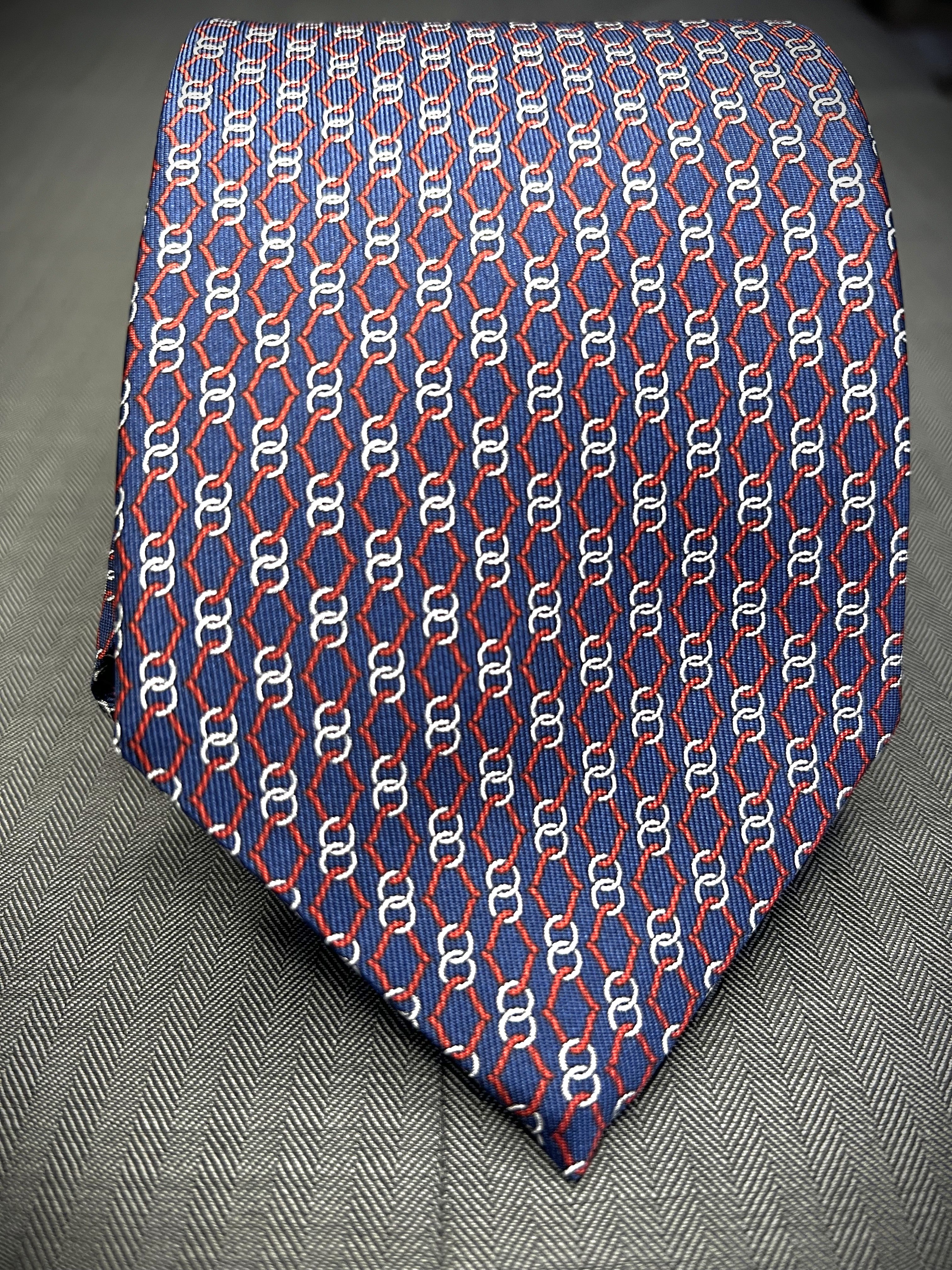 Corbata de seda Varenna azul