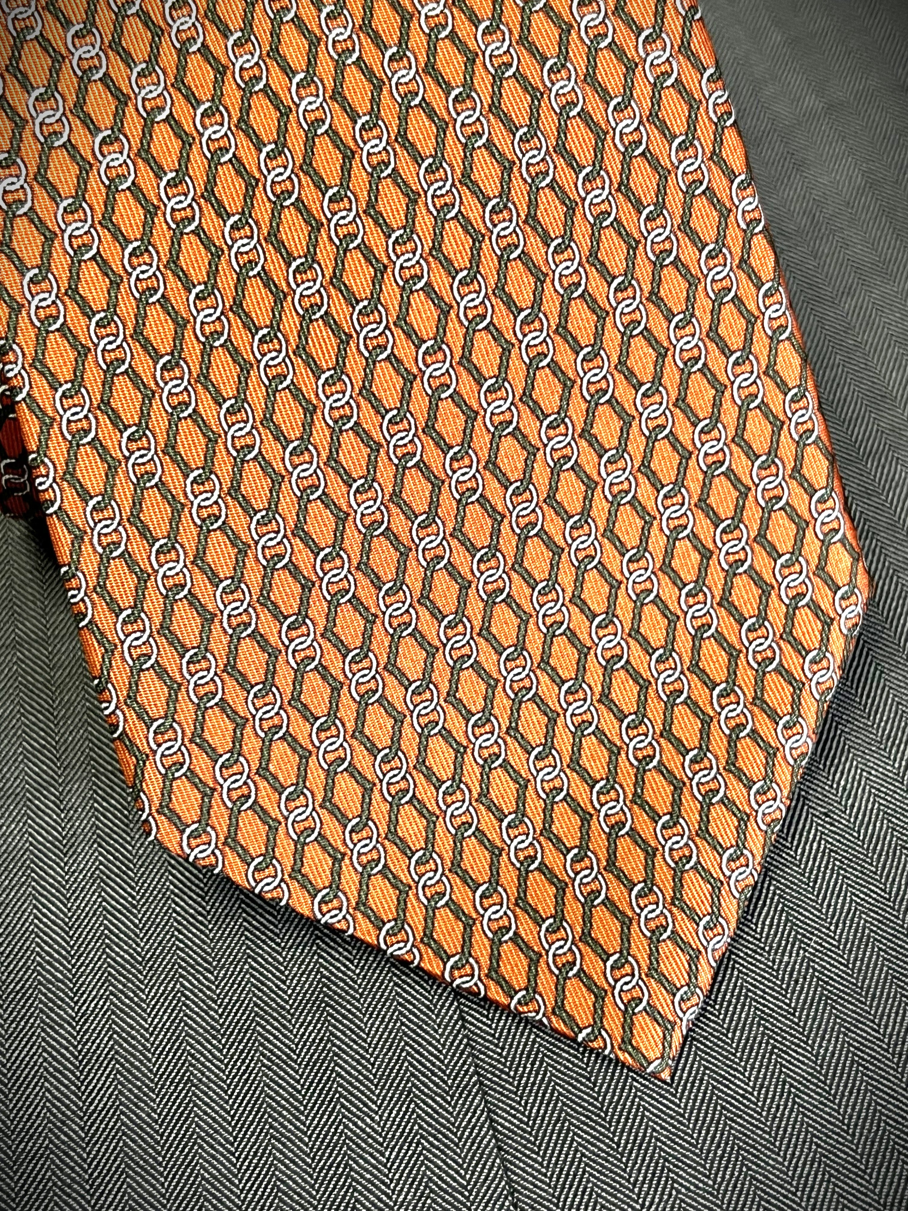 Corbata de seda Varenna naranja- Sólo 4 unidades