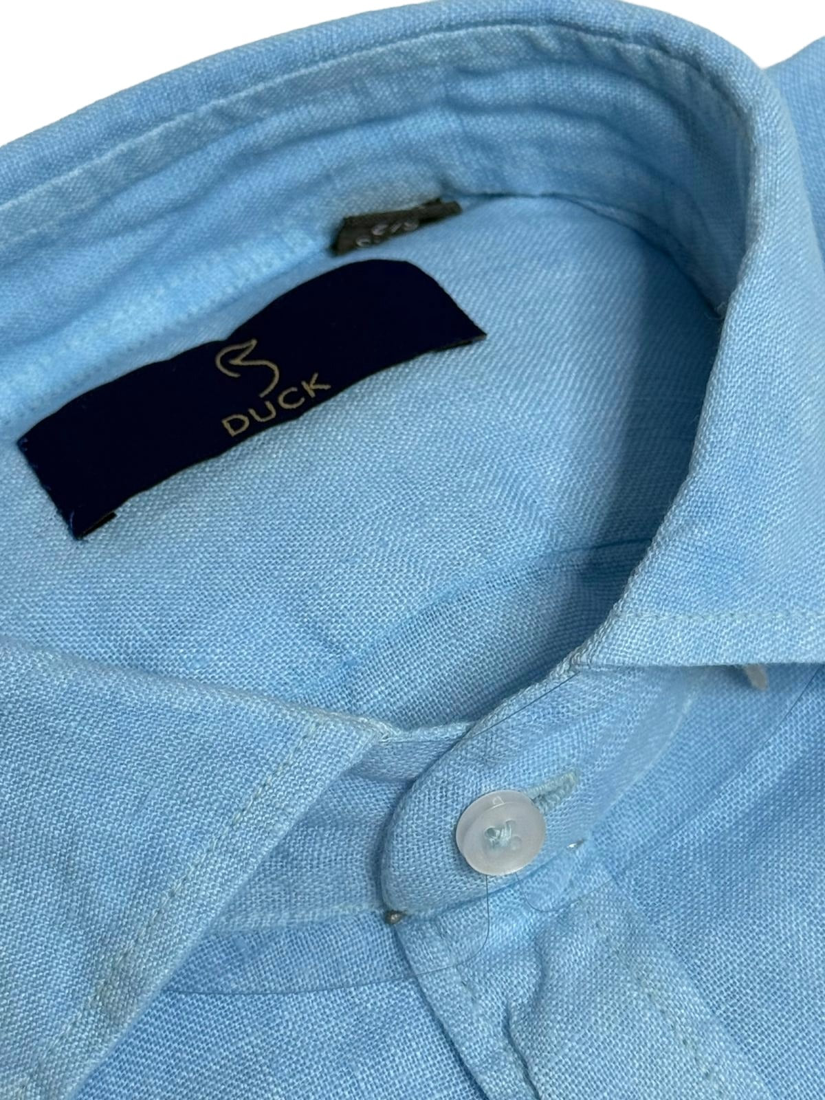 CAPRI — Camisa de lino azul cielo