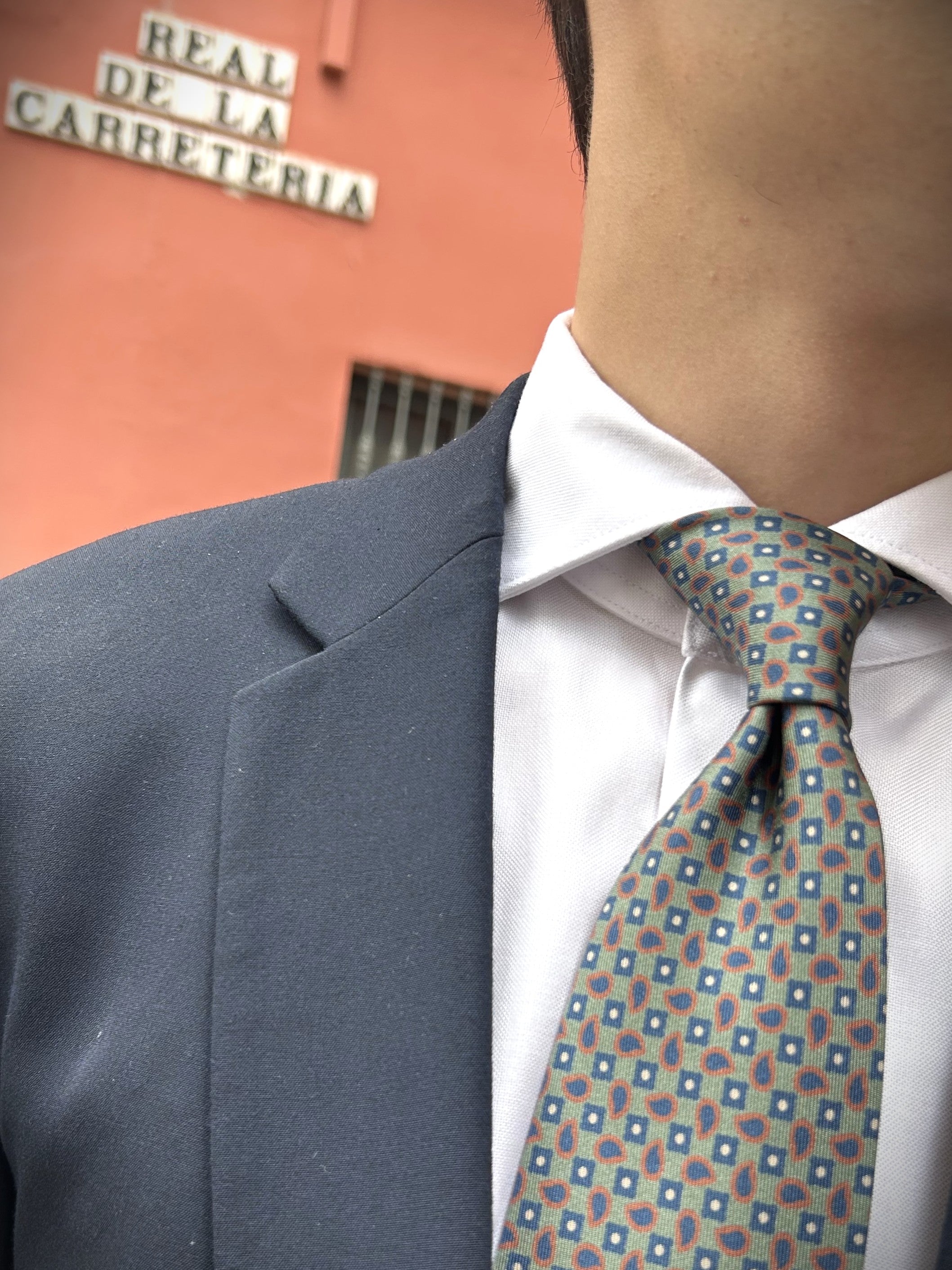 Corbata de seda Argegno Verde - Sólo 4 unidades