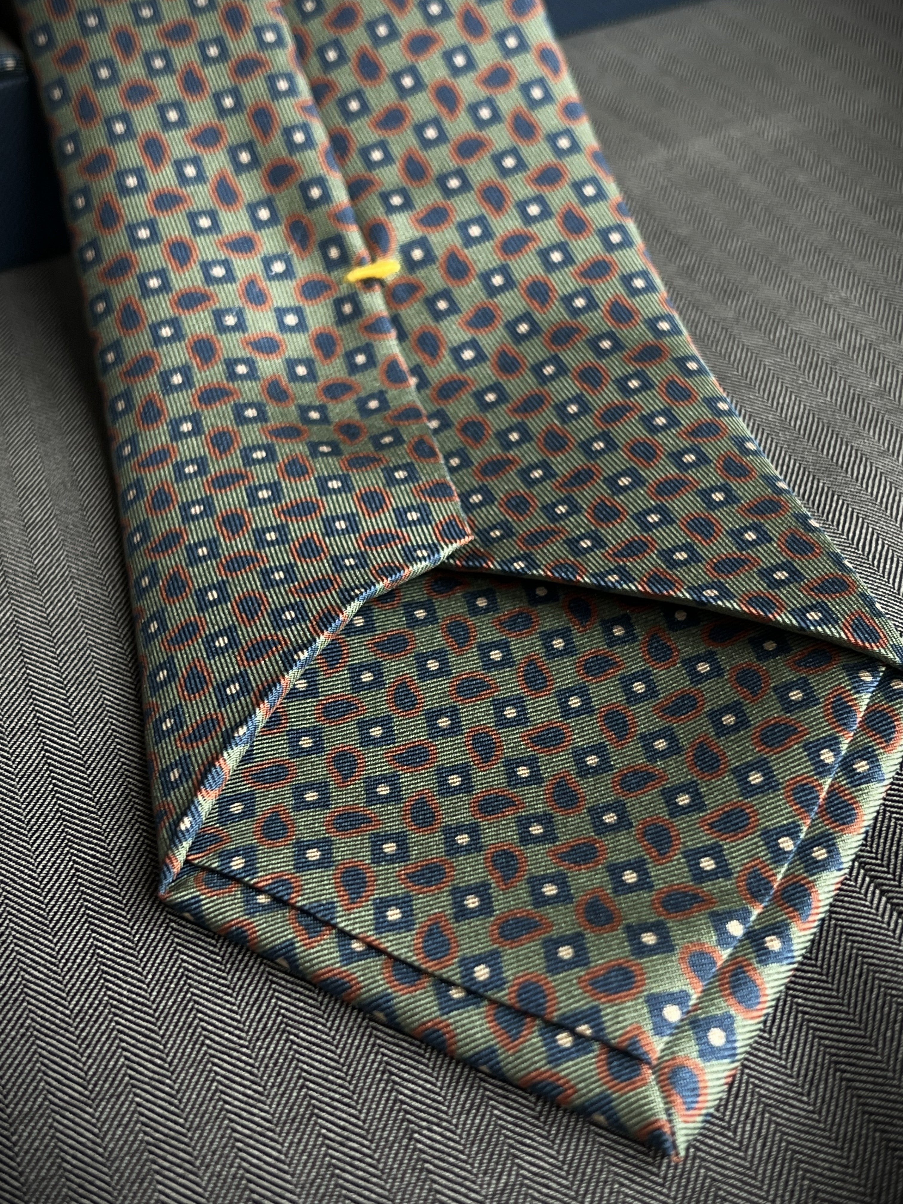 Corbata de seda Argegno Verde - Sólo 4 unidades