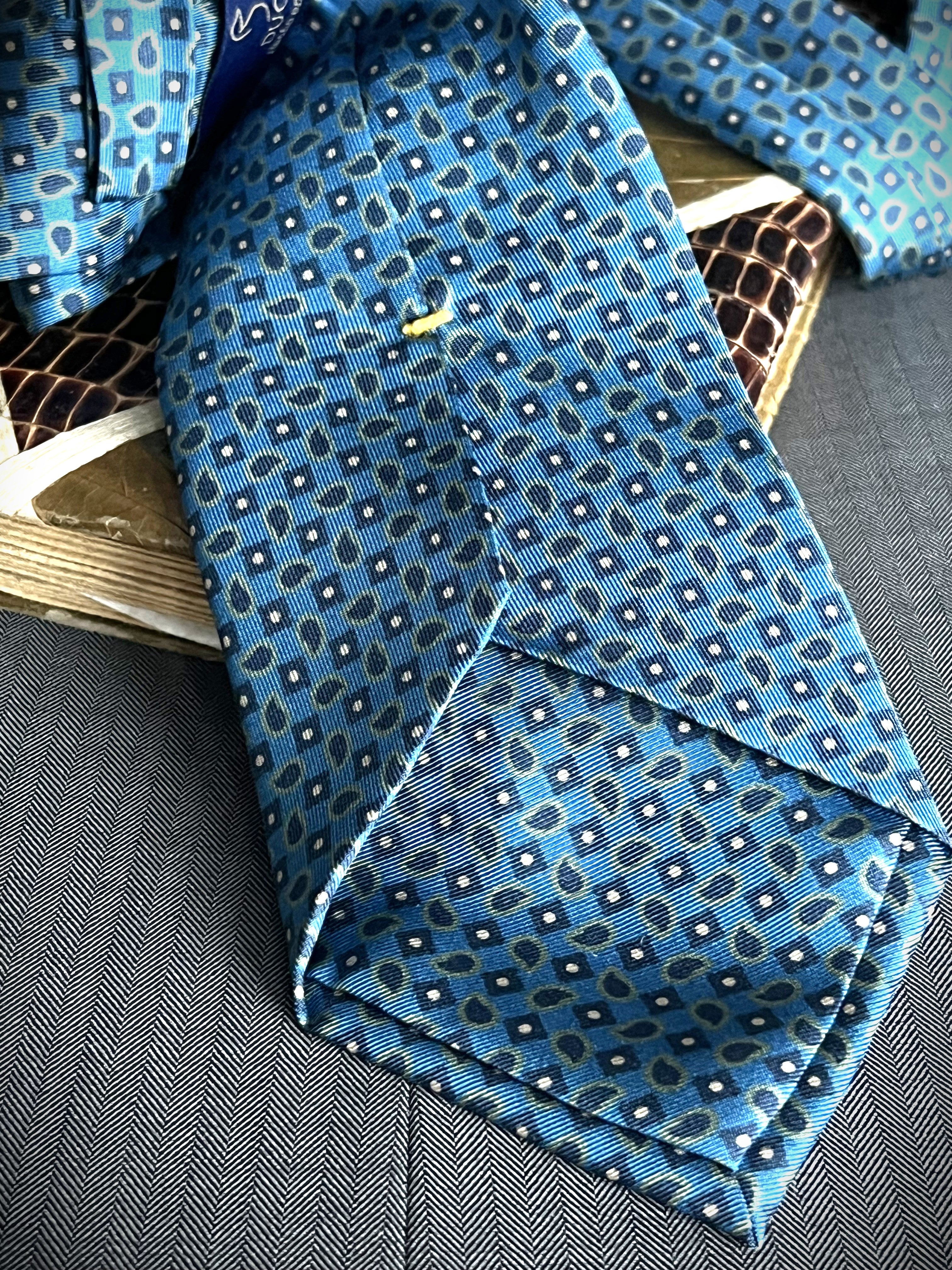 Corbata de seda Argegno Azul - Sólo 4 unidades