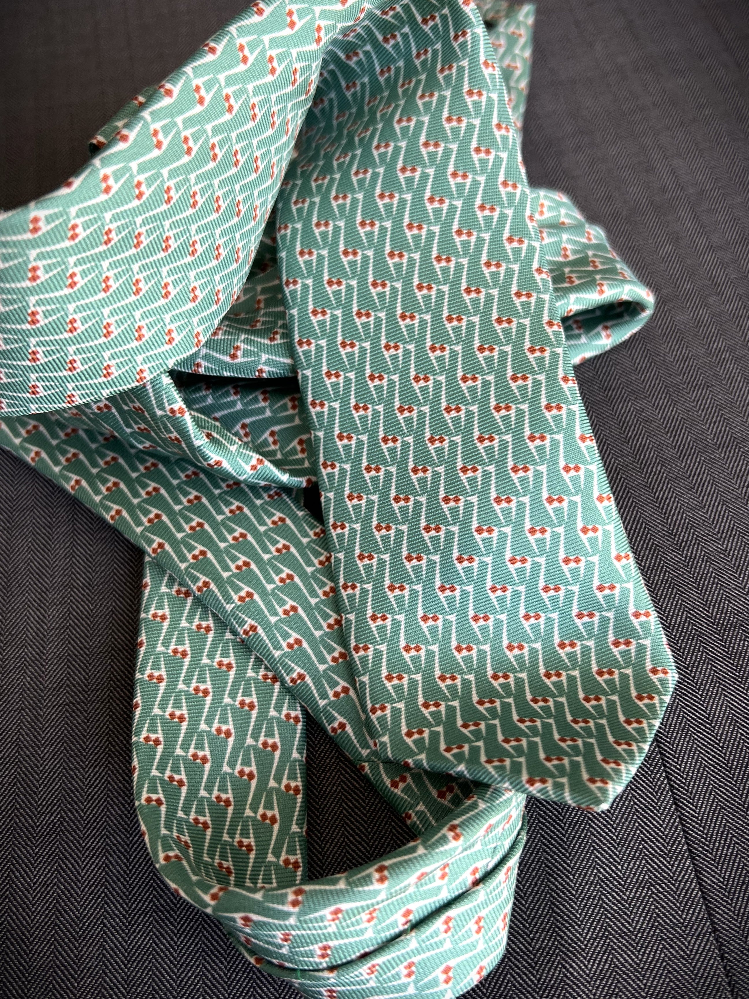 Corbata de seda para niño Giraffa verde