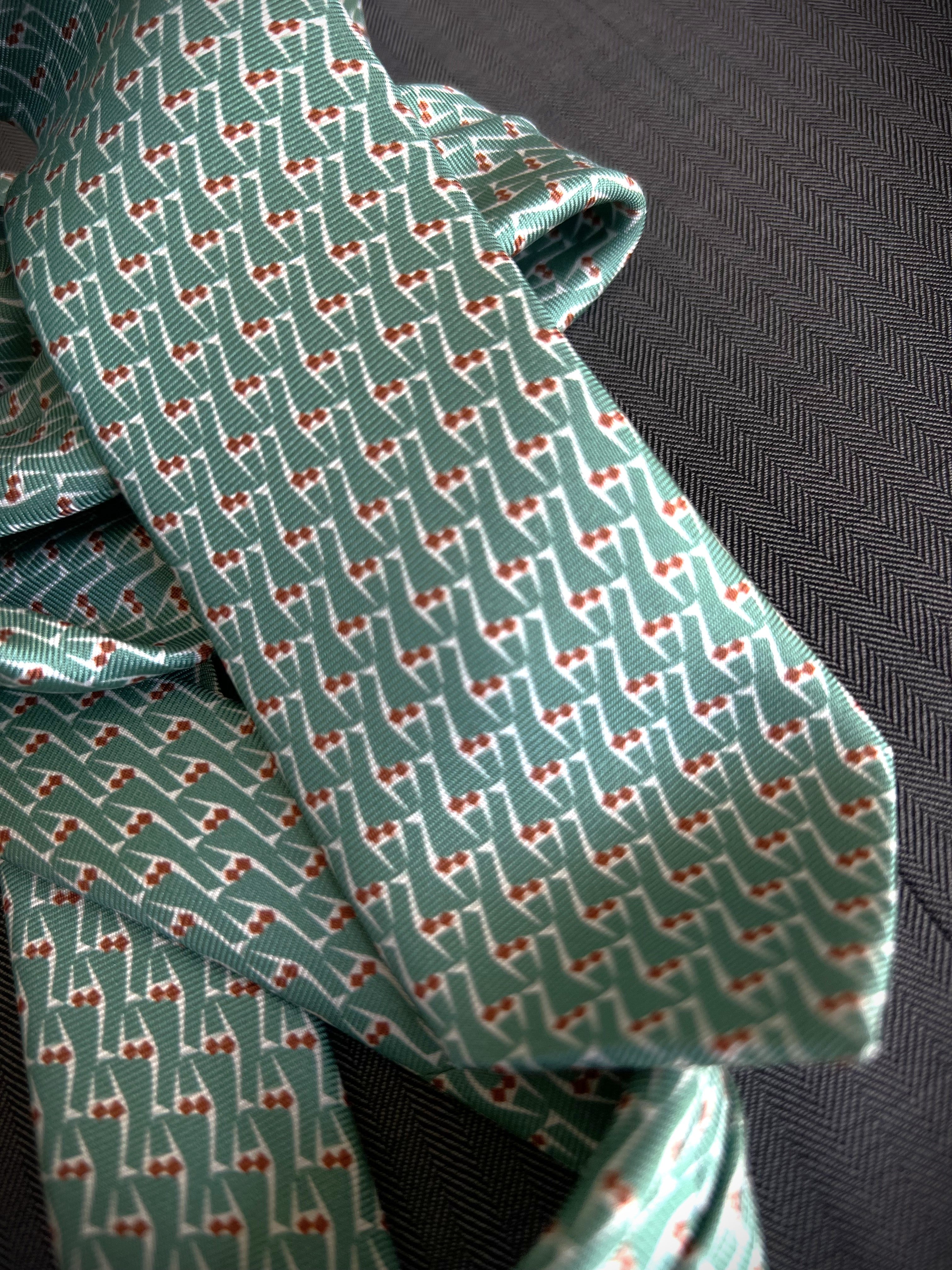 Corbata de seda para niño Giraffa verde