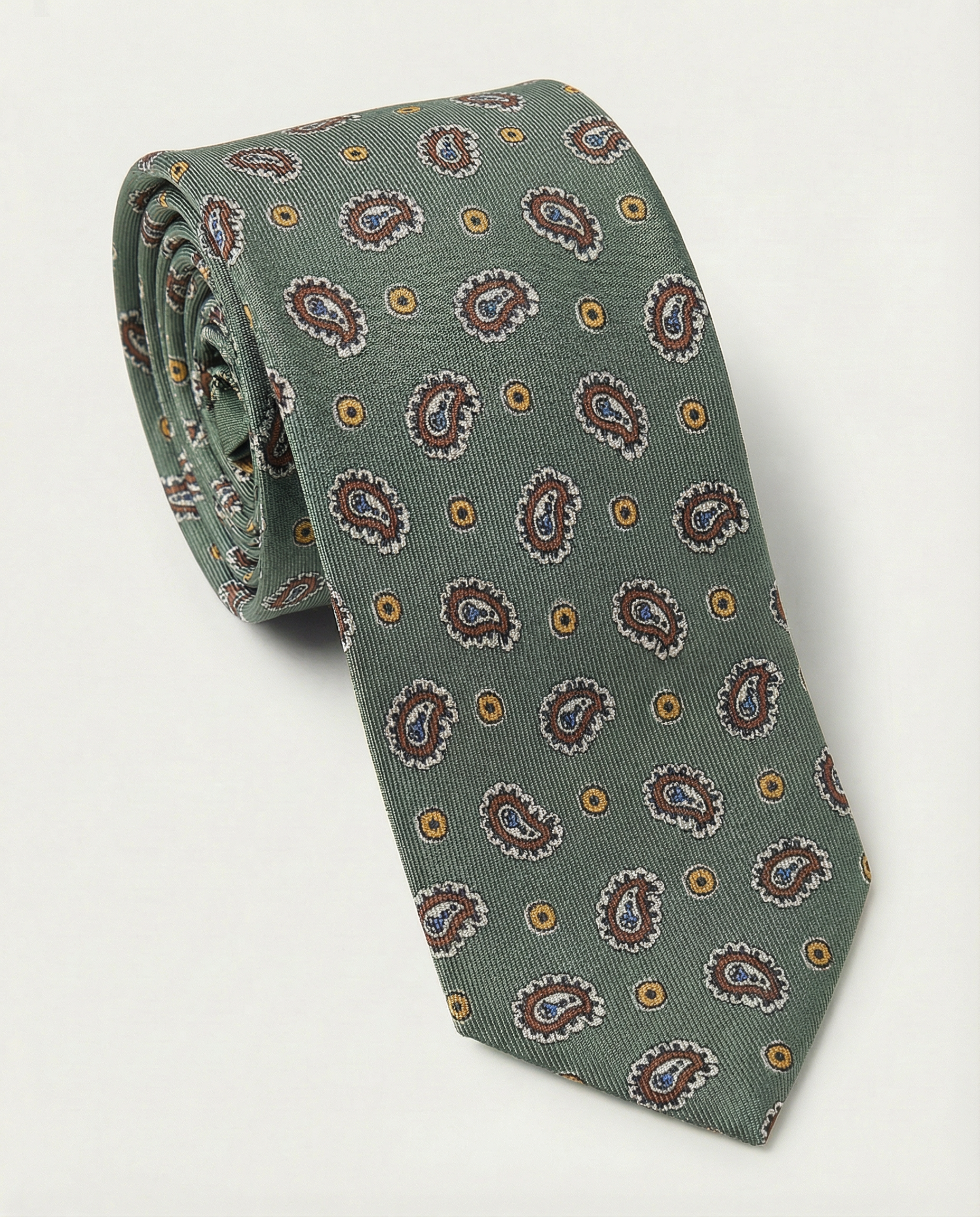 Corbata de seda Lezzeno Verde - Sólo 4 unidades