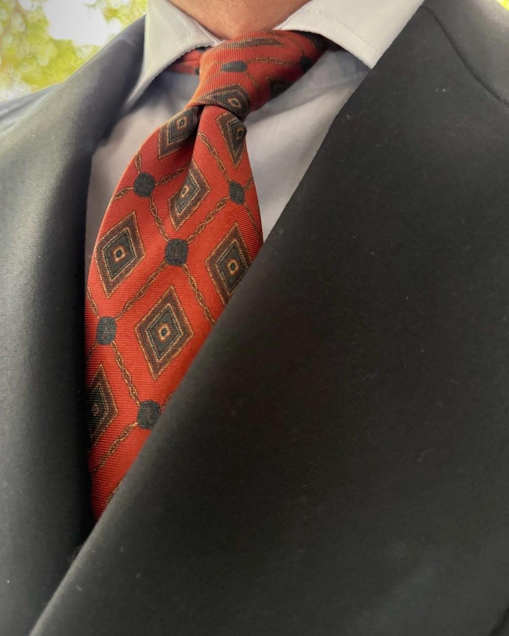 Corbata de seda Caravaggio. Exclusiva DUCK